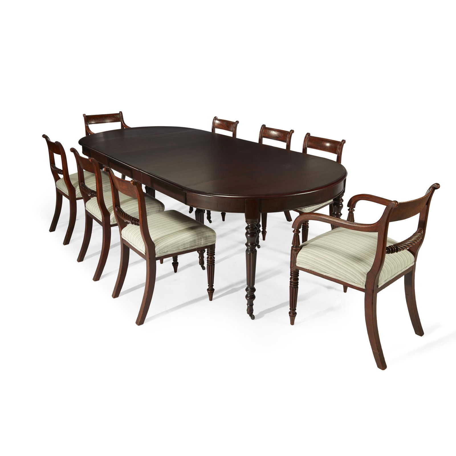 English Regency/William IV table and chairs, circa (1 of 2)