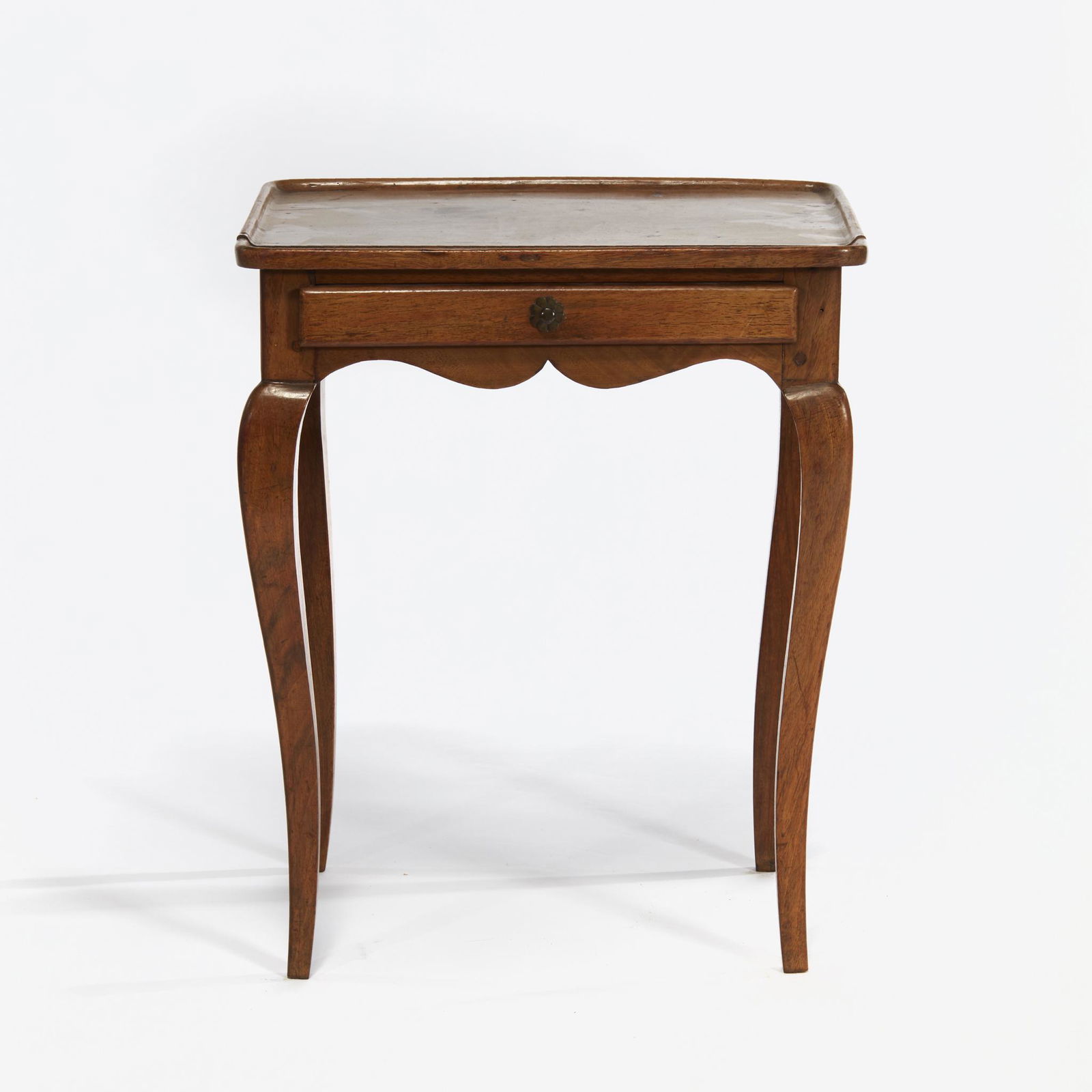 French Provincial fruitwood single drawer small side (1 of 2)