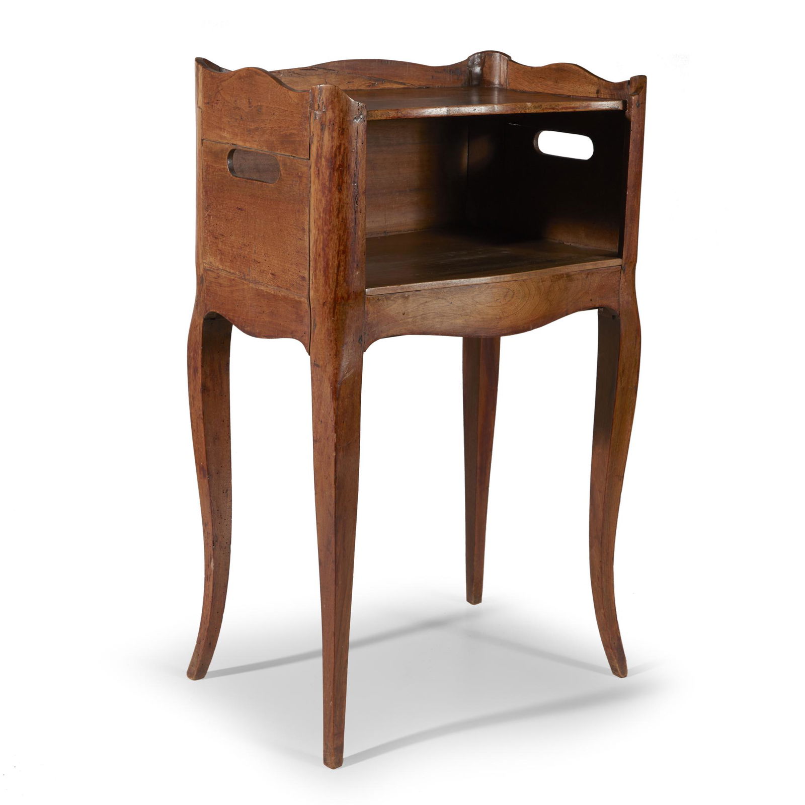 French Provincial fruitwood bedside table, 19th Century (1 of 1)