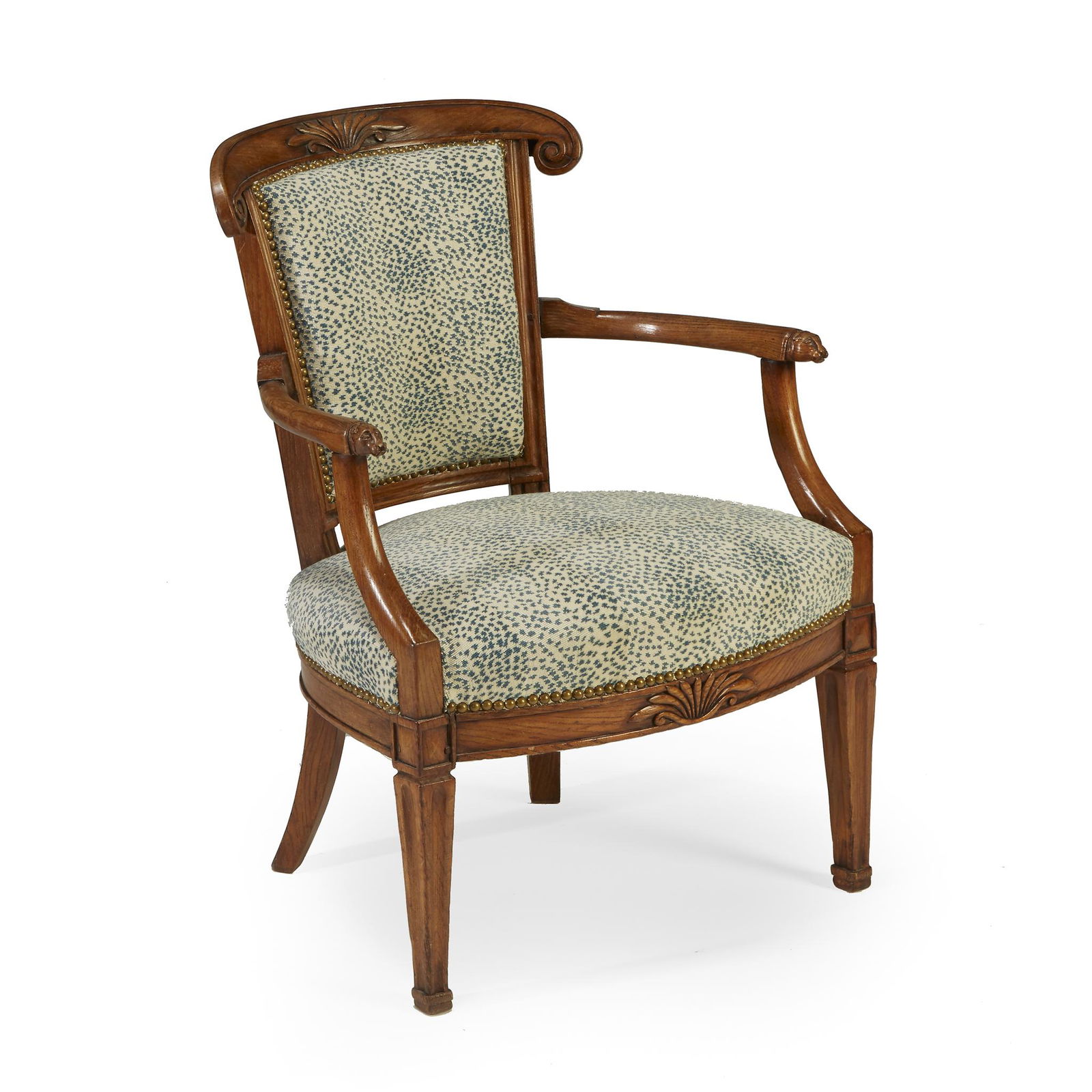 French Provincial elmwood fauteuil, 19th Century (1 of 1)
