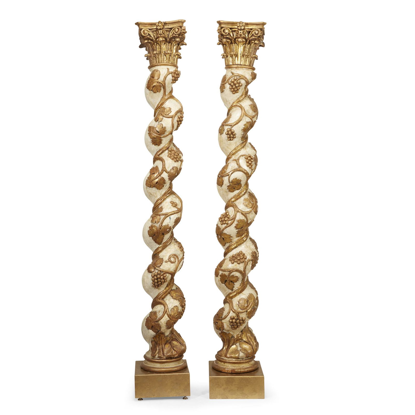 A pair of Italian white painted and parcel-gilt (1 of 1)