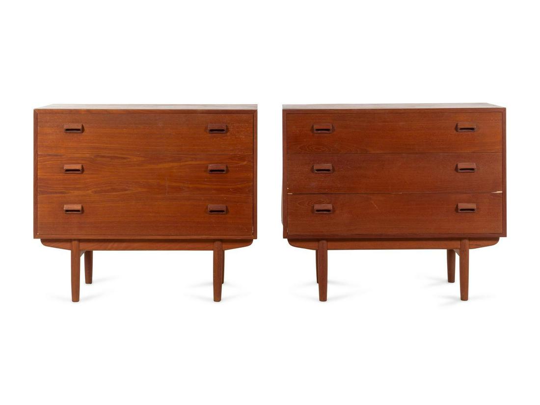 Borge Mogensen (Danish, 1914-1972) Pair of Three Drawer (1 of 2)
