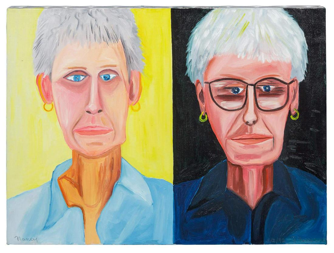 Rafael Ferrer (Puerto Rican, b. 1933) Nancy, 1992: Rafael Ferrer (Puerto Rican, b. 1933) Nancy, 1992 oil on canvas signed, titled and dated (lower edge) 18 x 24 inches.