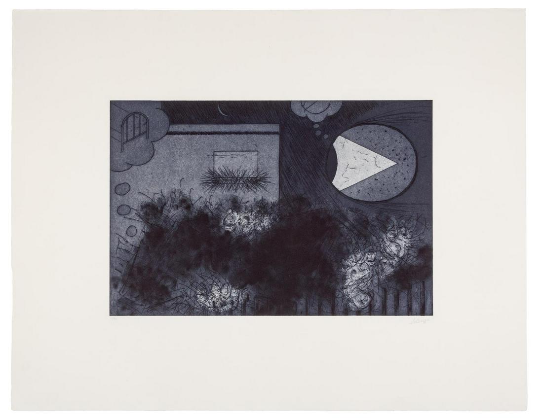 Robert Morris (American, b. 1931) Untitled, 1988: Robert Morris (American, b. 1931) Untitled, 1988 etching signed, dated and numbered 11/30 in pencil 15 1/2 x 23 1/2 inches. Property from the Collection of the Appleton Museum of Art, Ocala, Florida