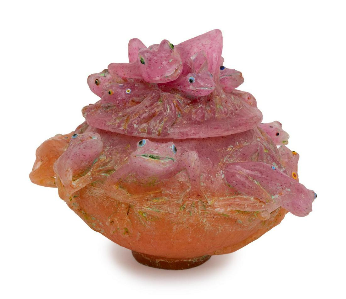 Charlie Miner (American, b. 1947) Lidded Frog VesselÂ  (1 of 1)