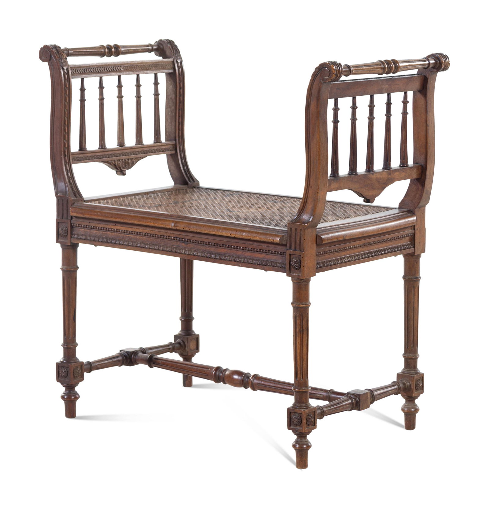 A Louis XVI Style Mahogany Hall Bench (1 of 1)