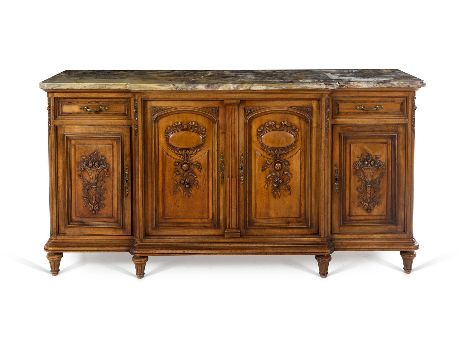 A Louis XVI Style Carved Walnut Server (1 of 2)