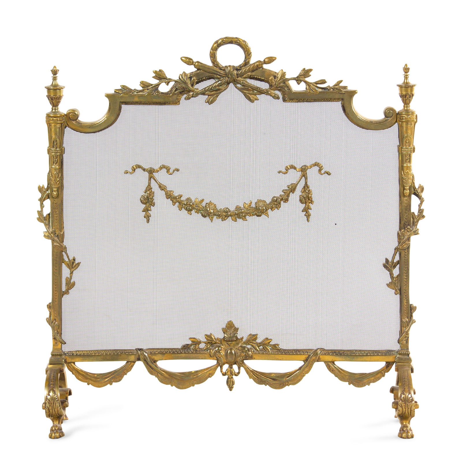 A Louis XVI Style Gilt Metal Fire Screen (1 of 2)