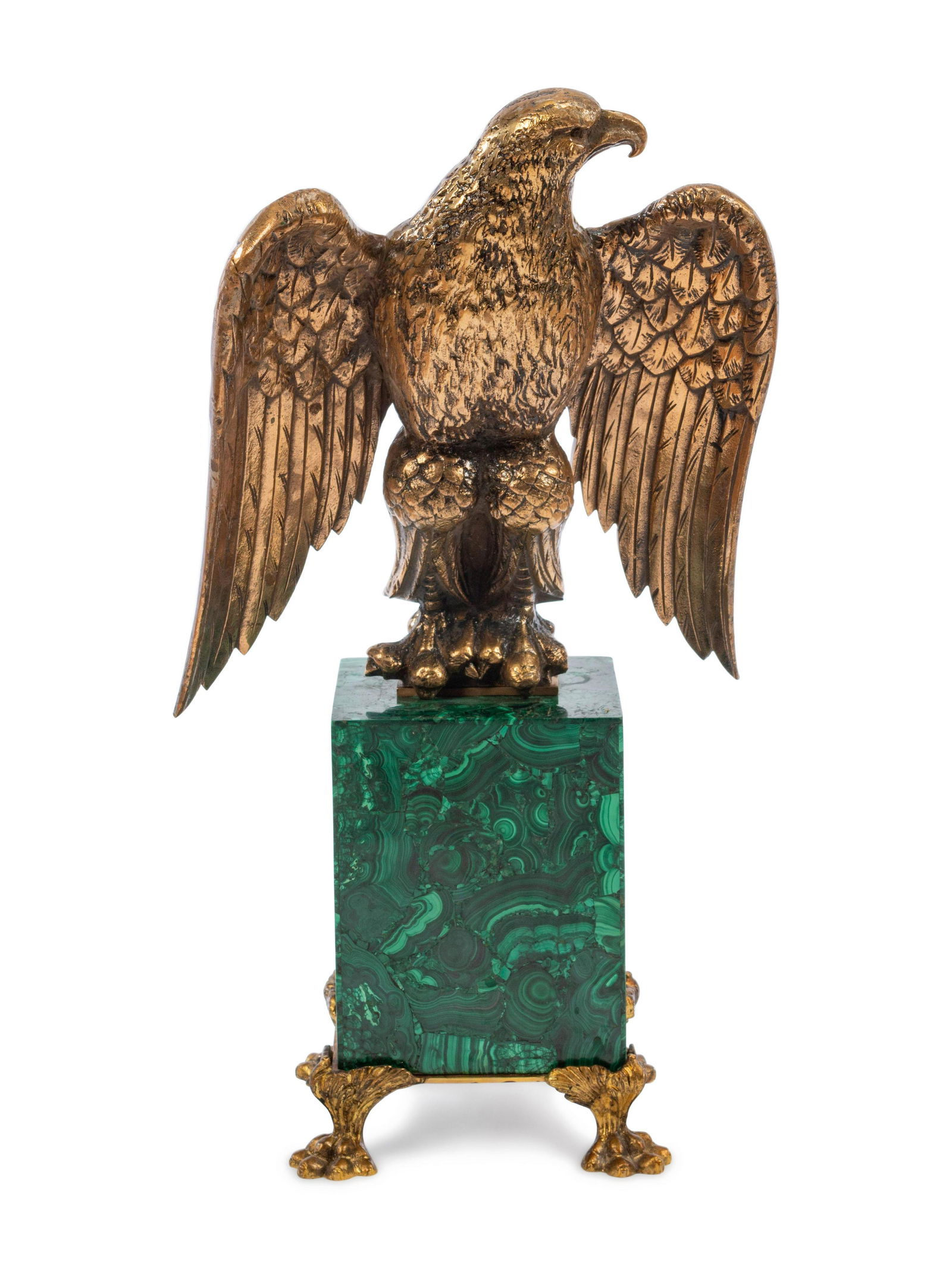 A Gilt Bronze and Malachite Figure of an Eagle (1 of 1)