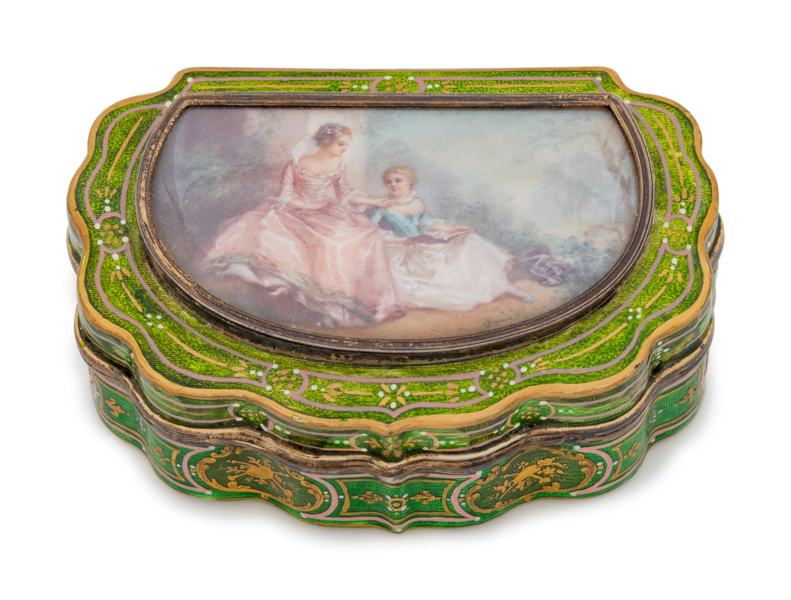 A French Guilloche Enamel and Silver-Gilt Box (1 of 3)