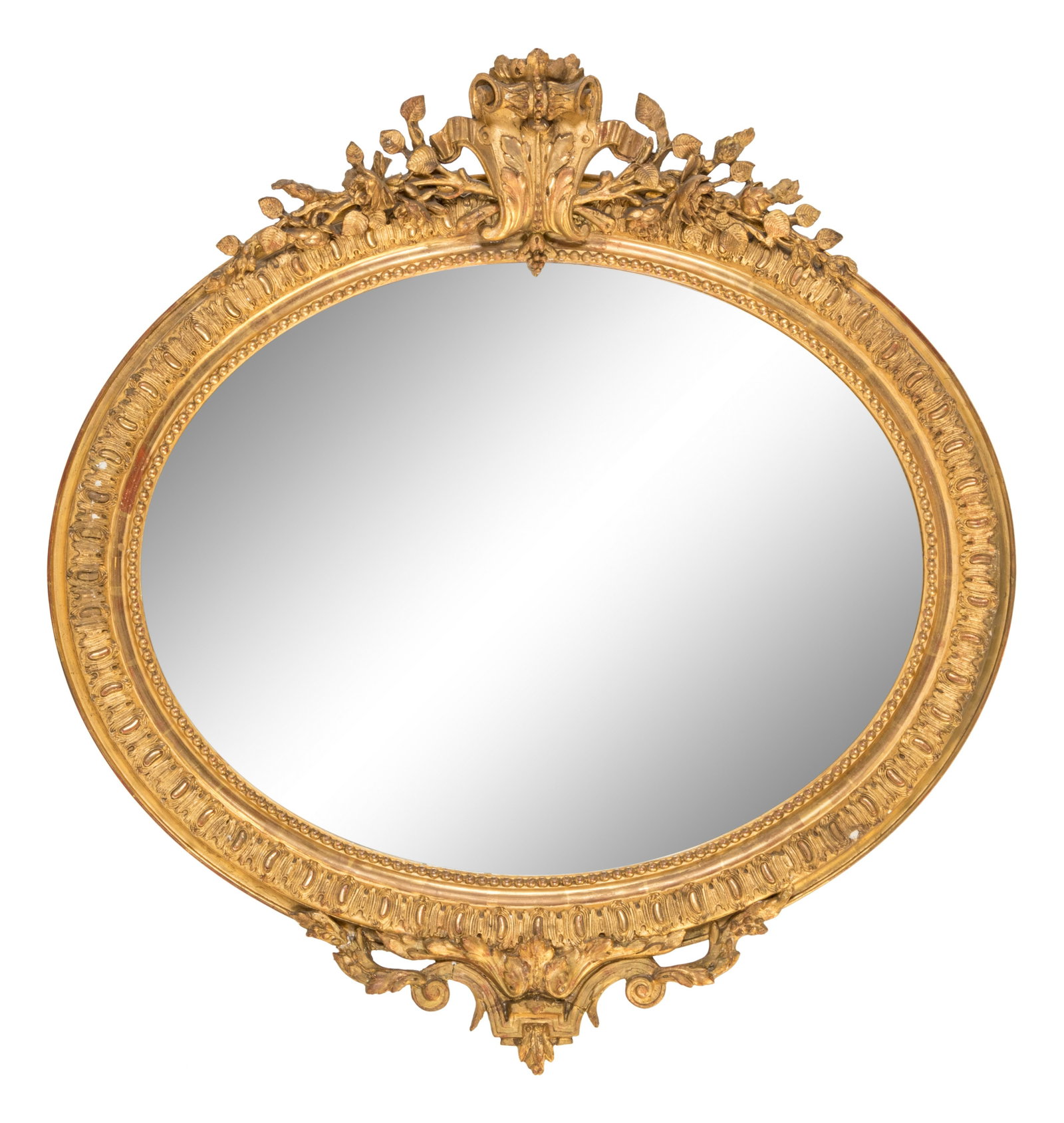 A Napoleon III Style Giltwood Mirror: A Napoleon III Style Giltwood Mirror 19th Century Height 40 x width 39 inches. Property from the Collection of Carol George, Evanston, Illinois