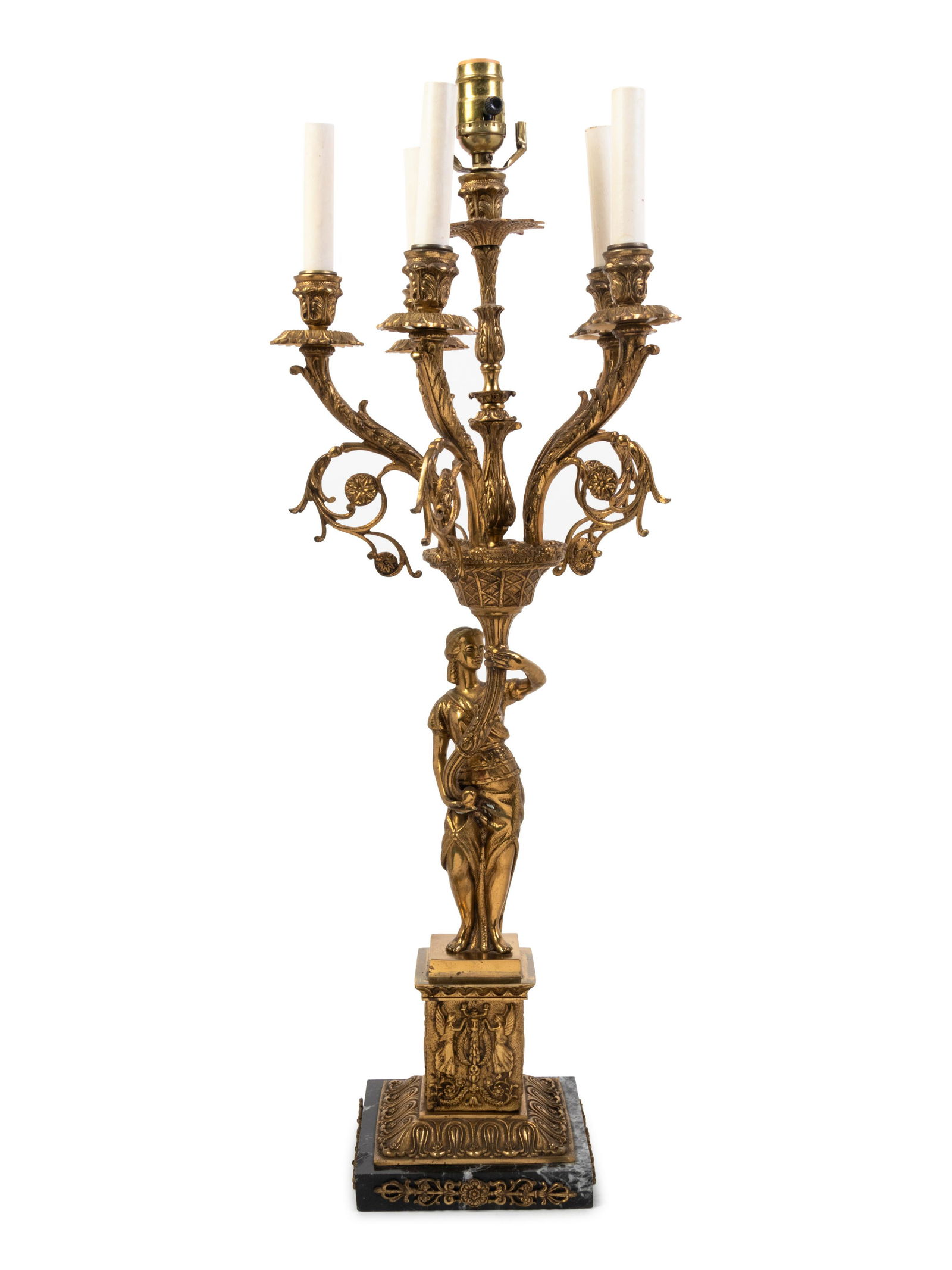 A French Neoclassical Style Gilt Bronze Candelabrum (1 of 1)