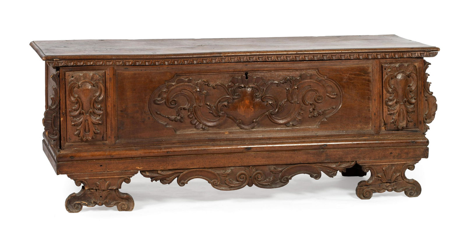 An Italian Carved Walnut Cassone (1 of 3)