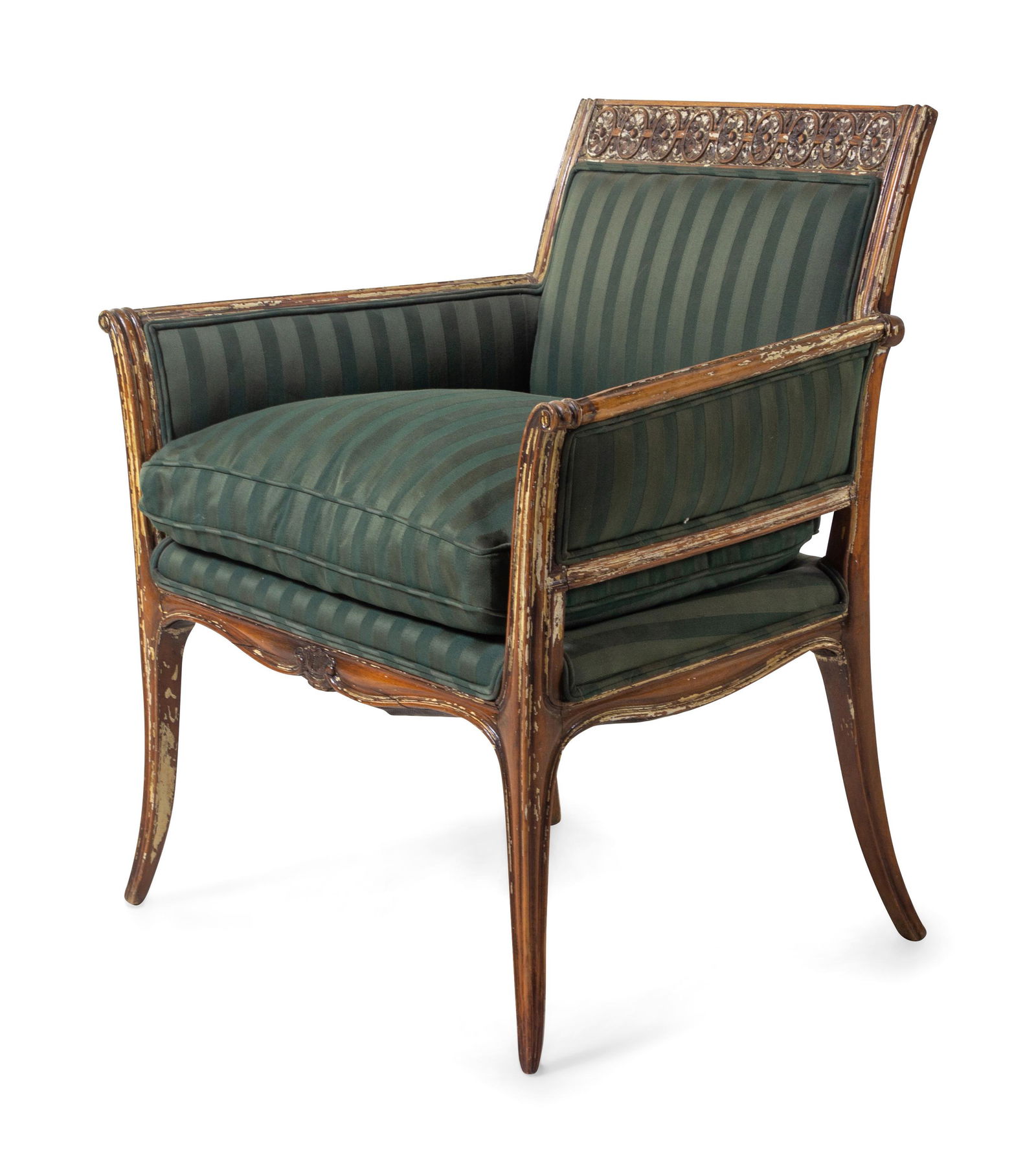 An Italian Painted and Parcel Gilt Armchair (1 of 2)