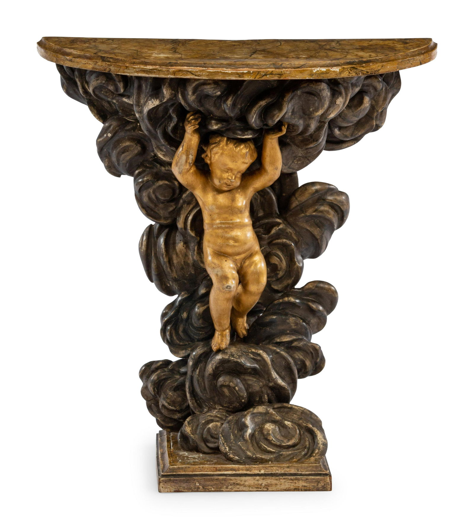 An Italian Painted and Parcel Gilt Console Table (1 of 1)