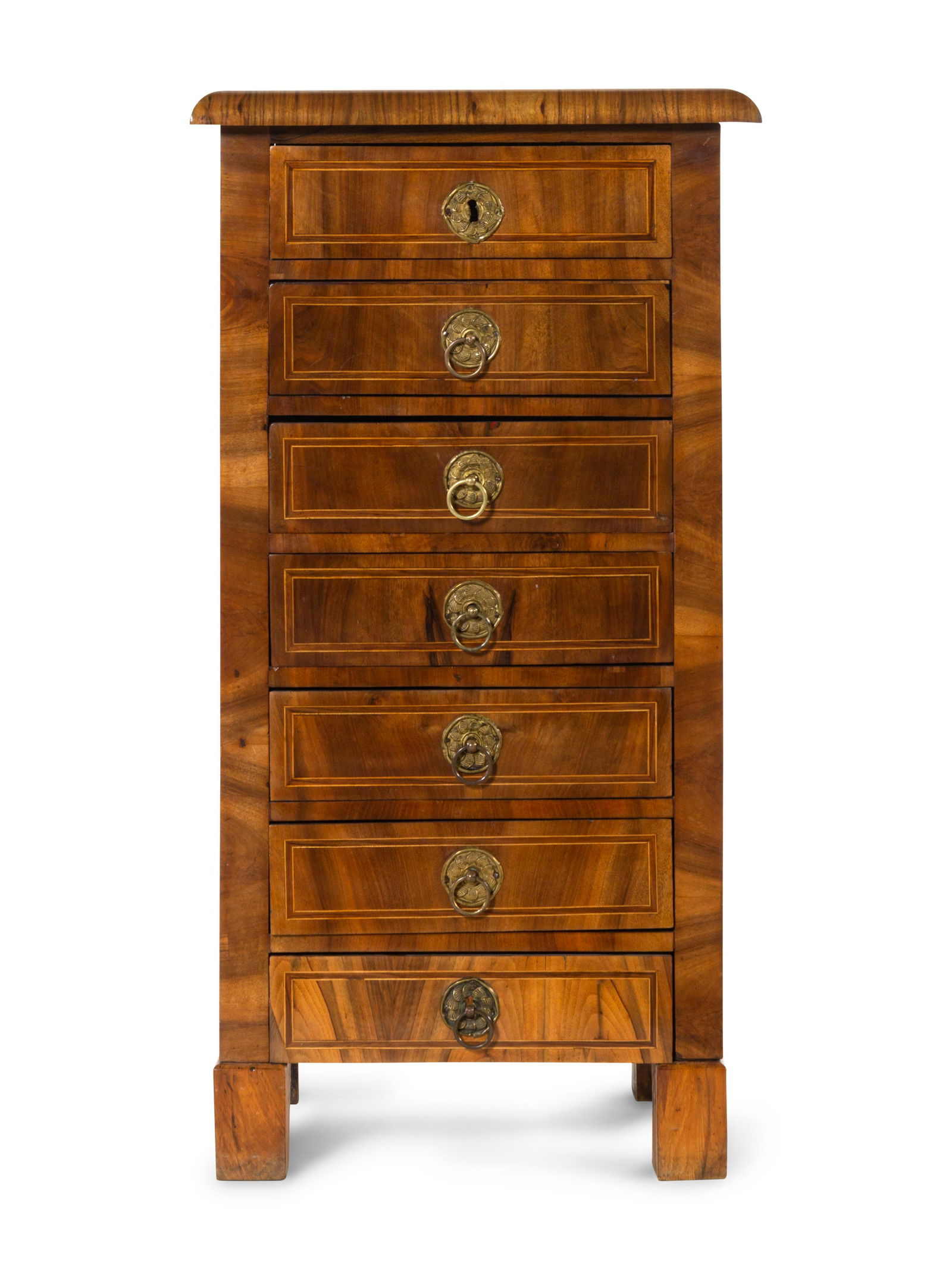 A Biedermeier Burl Walnut Chest of Drawers (1 of 2)