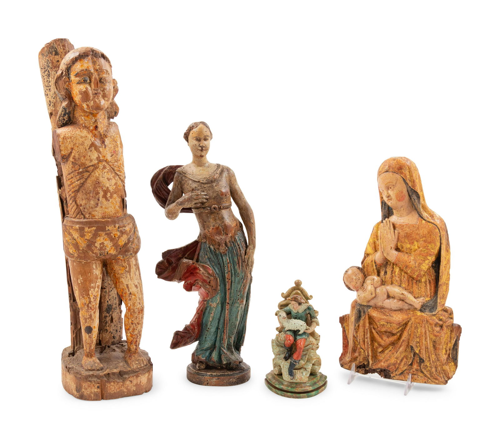 Four Continental Polychromed Wood Articles (1 of 2)