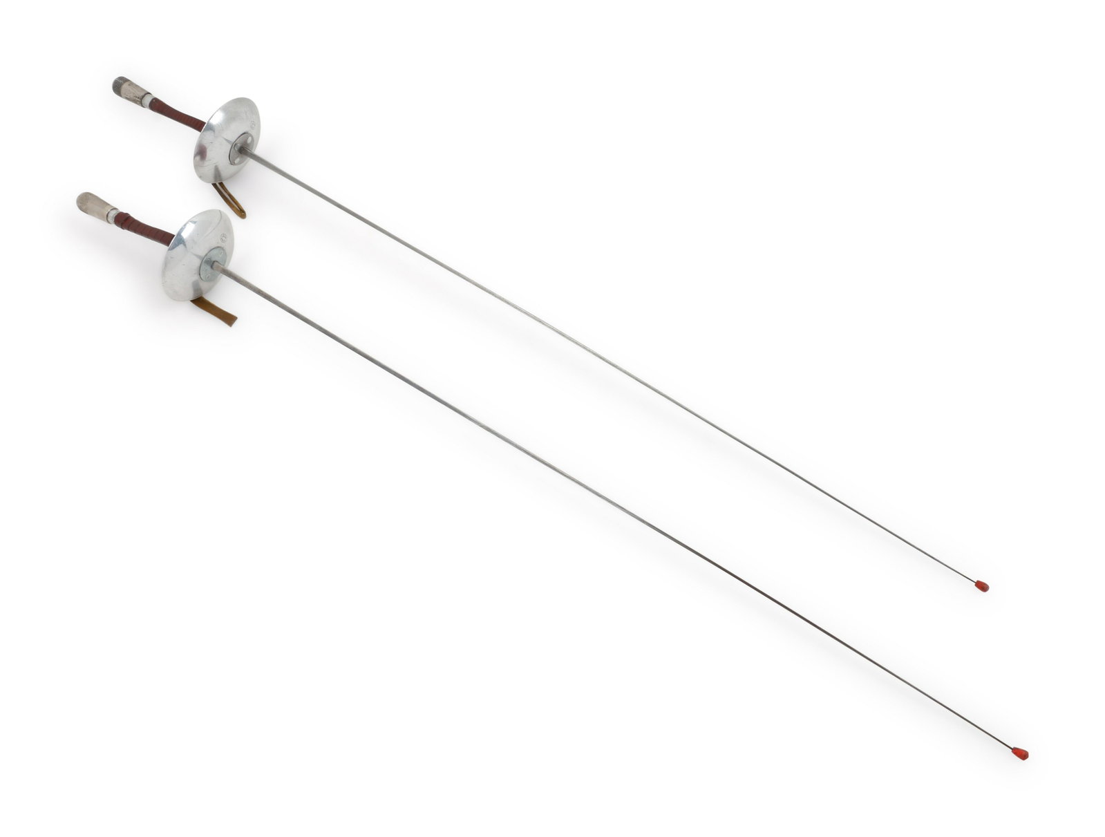 A Pair of Steel Fencing Foils: A Pair of Steel Fencing Foils Late 19th/Early 20th Century Length 42 inches.