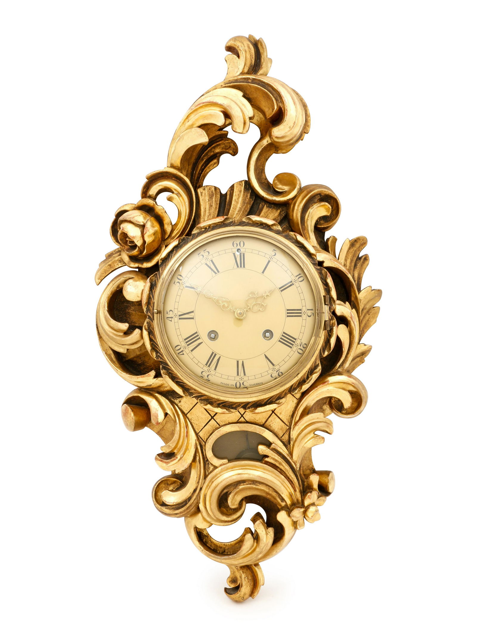 A Swedish Giltwood Wall Clock (1 of 2)