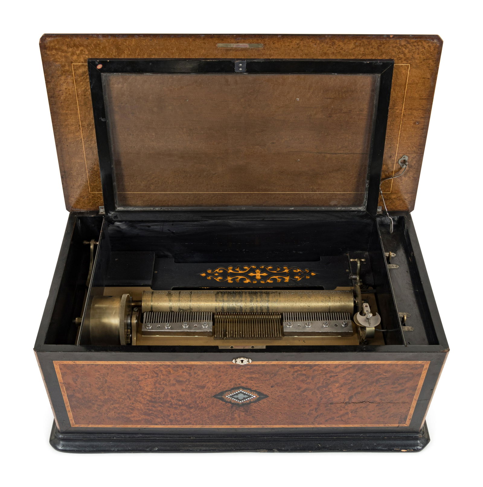 A Swiss Parcel Ebonized Cylinder Music Box (1 of 3)