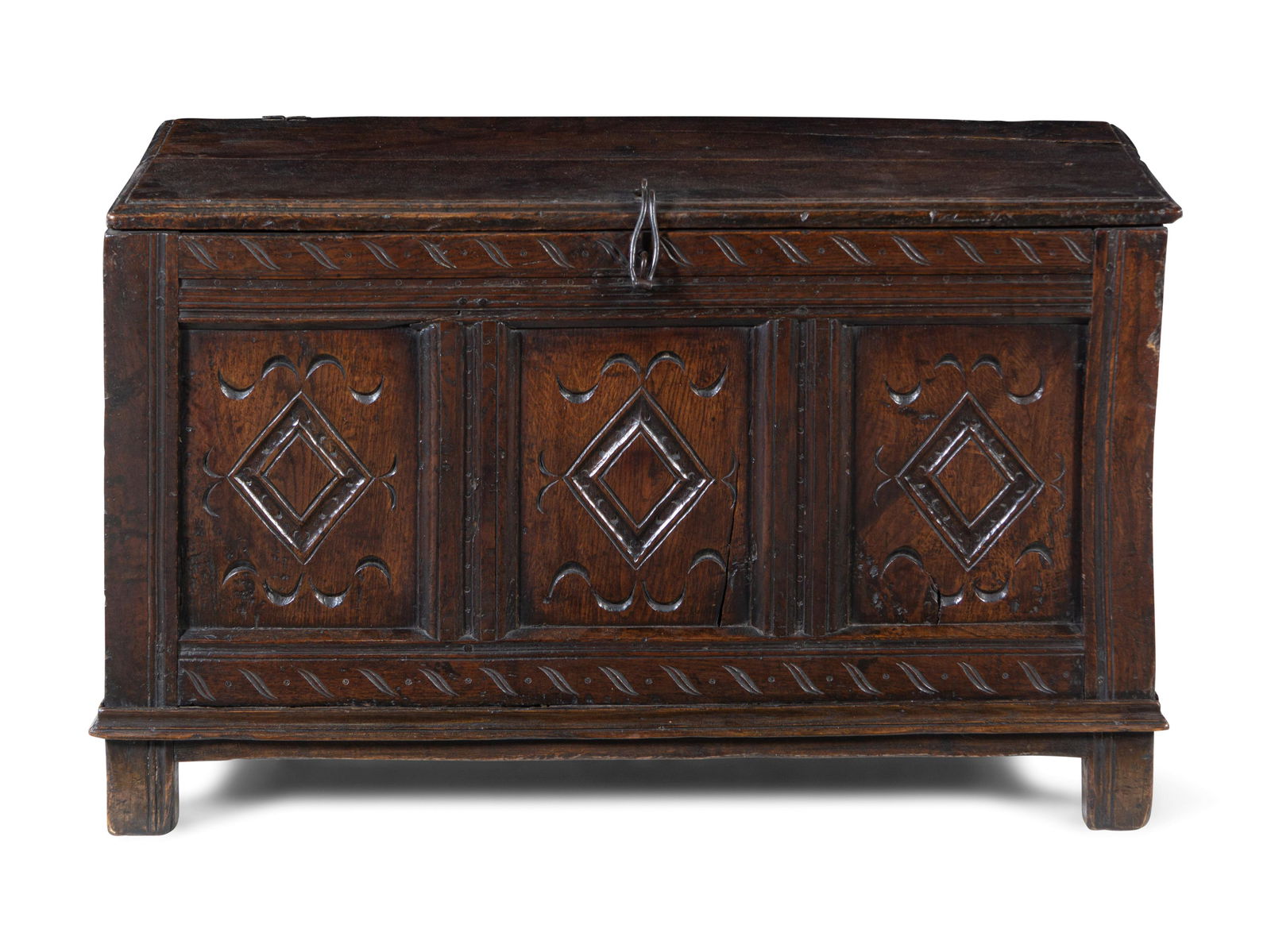 A Charles II Carved Oak Blanket Chest (1 of 2)