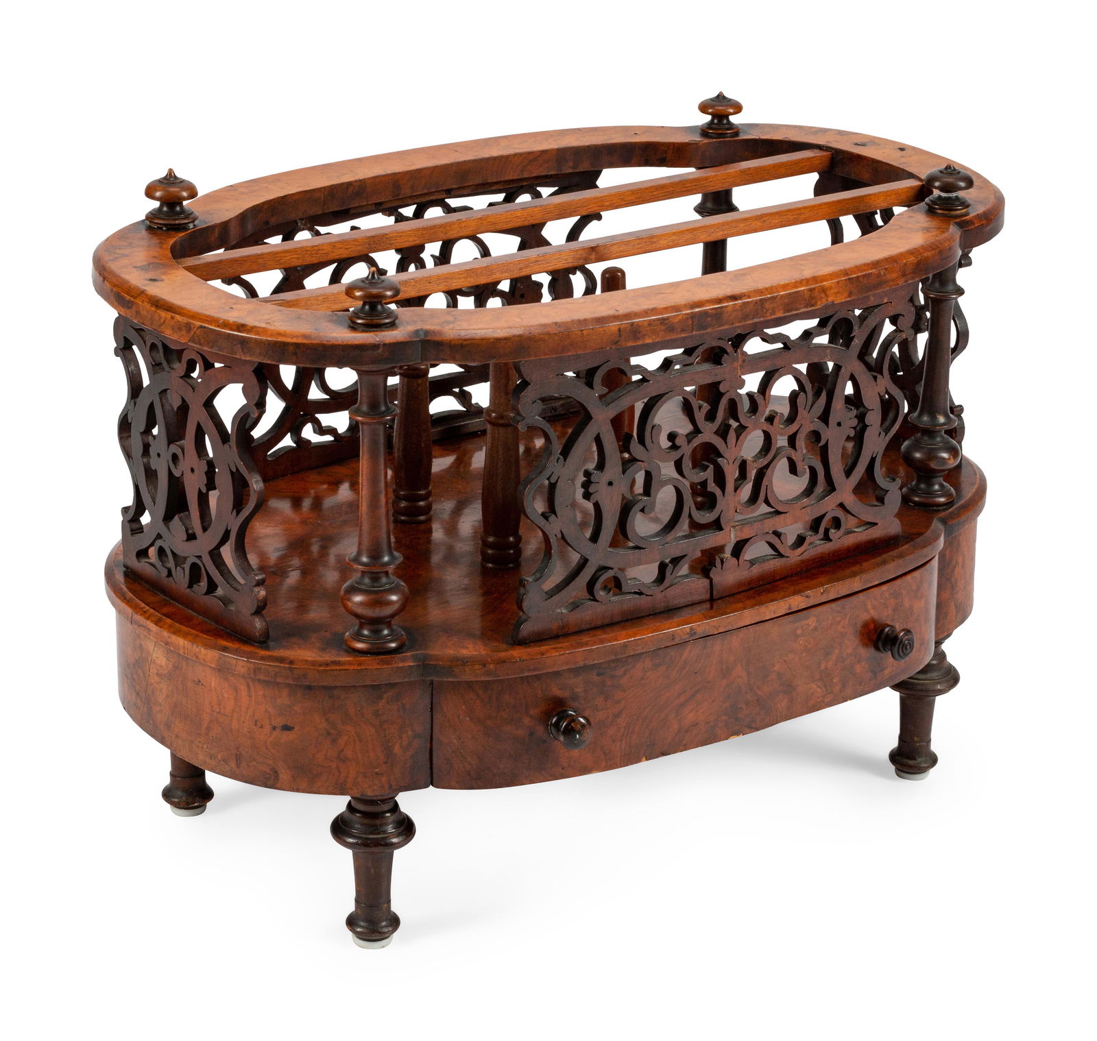 A Victorian Burl Walnut Canterbury (1 of 1)