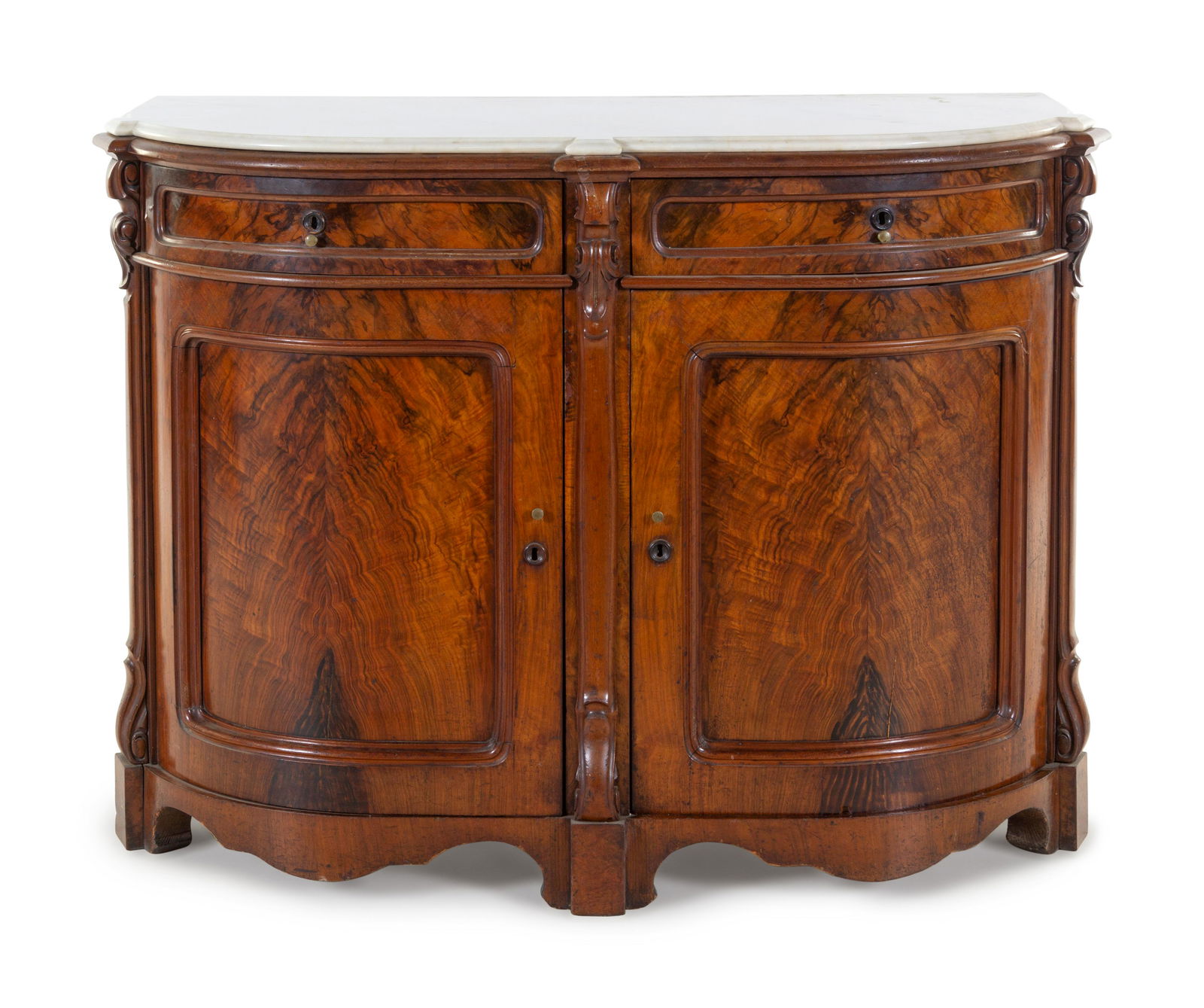 A Victorian Mahogany Marble-Top Parlor Cabinet (1 of 2)
