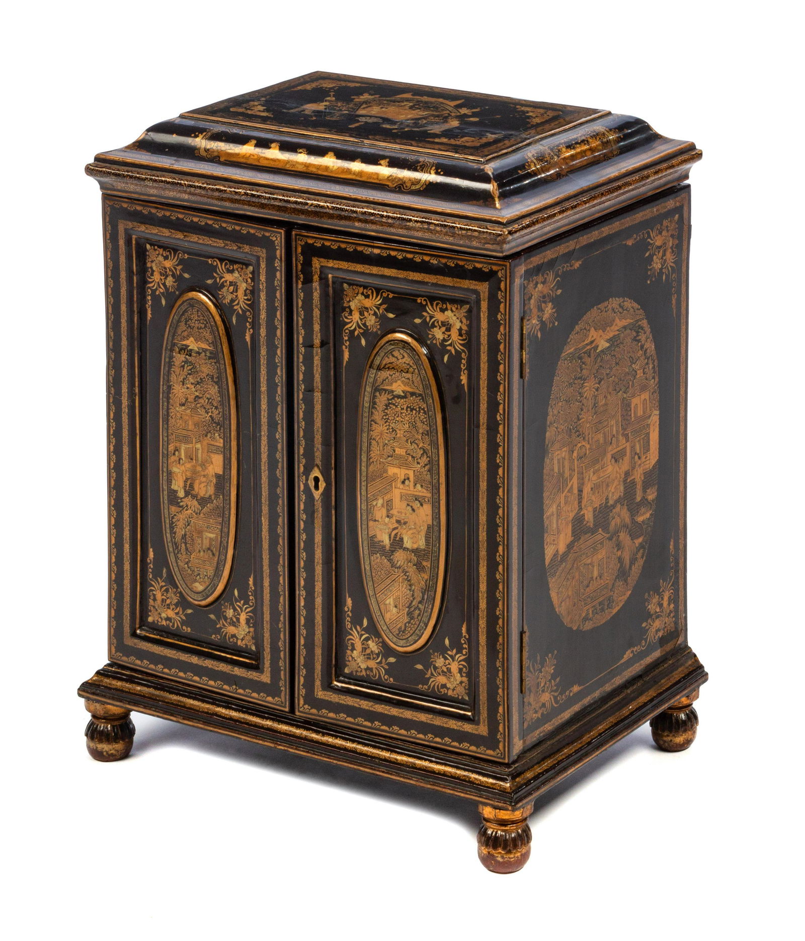 An Anglo-Colonial Style Lacquered Diminutive Armoire (1 of 2)