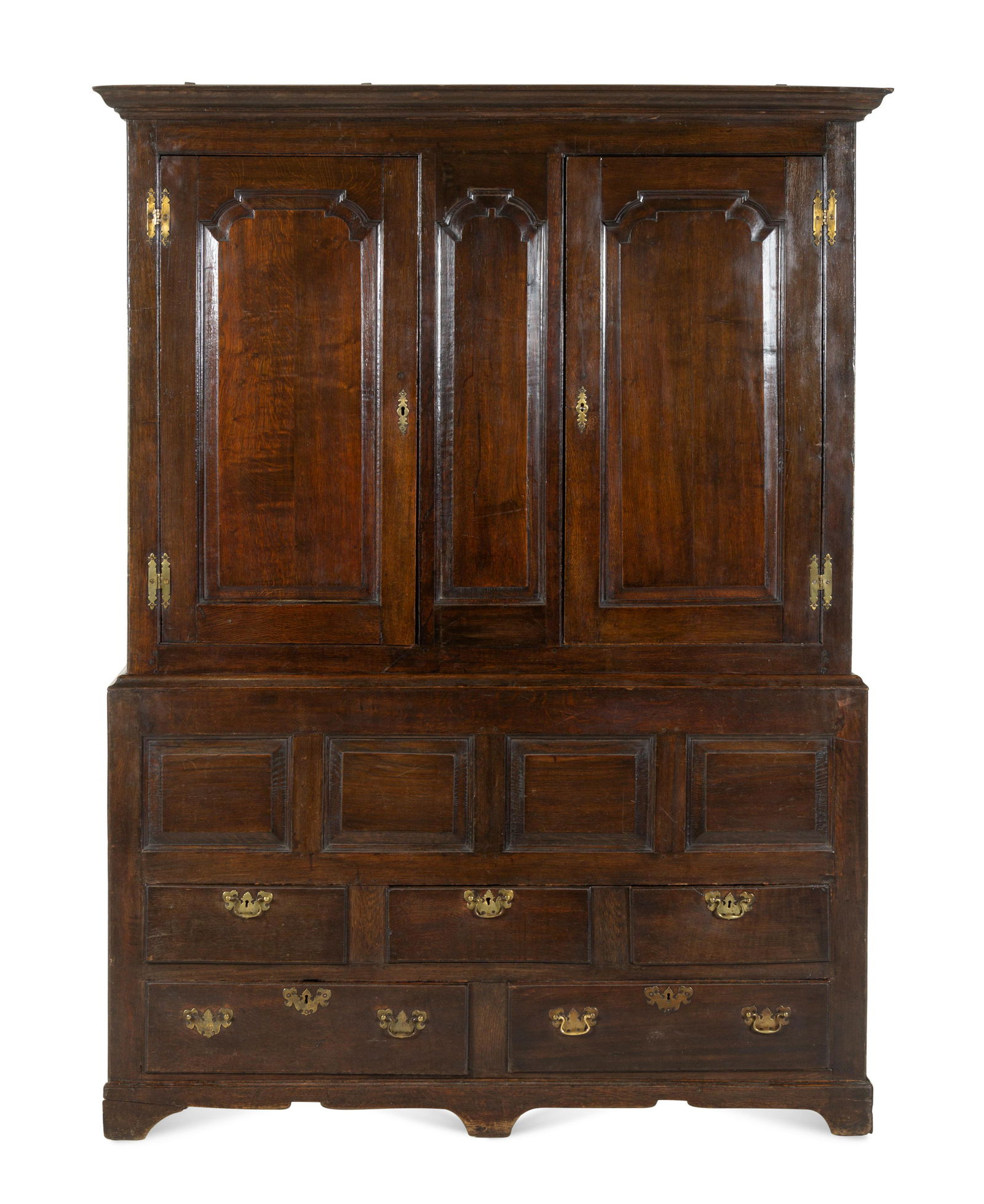 A George III Oak Linen Press (1 of 3)