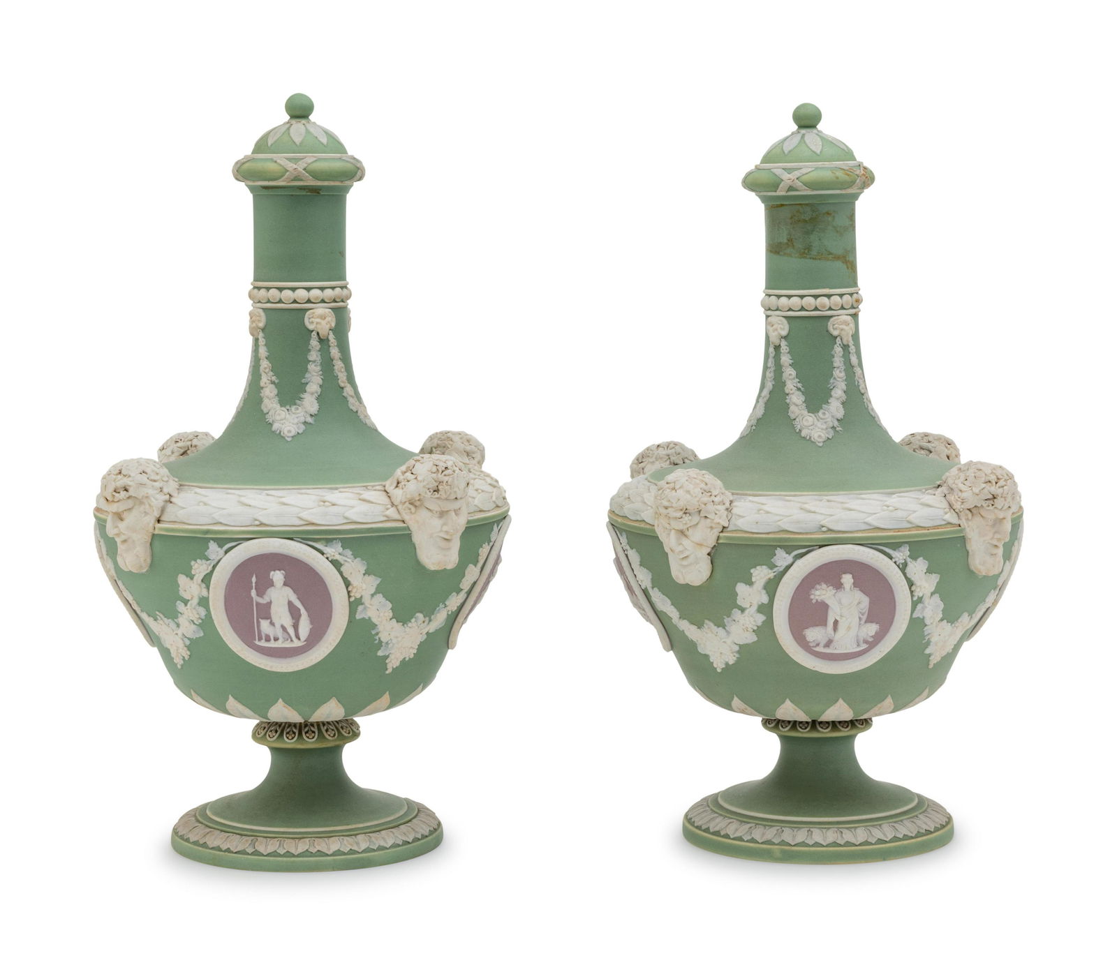 A Pair of Wedgwood Jasperware Barber Bottles (1 of 1)
