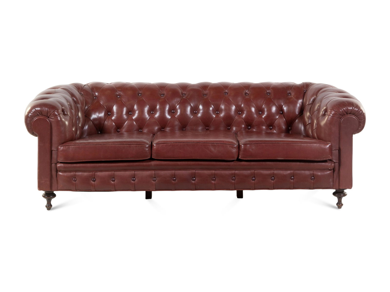 A Leather-Upholstered Chesterfield Sofa (1 of 2)