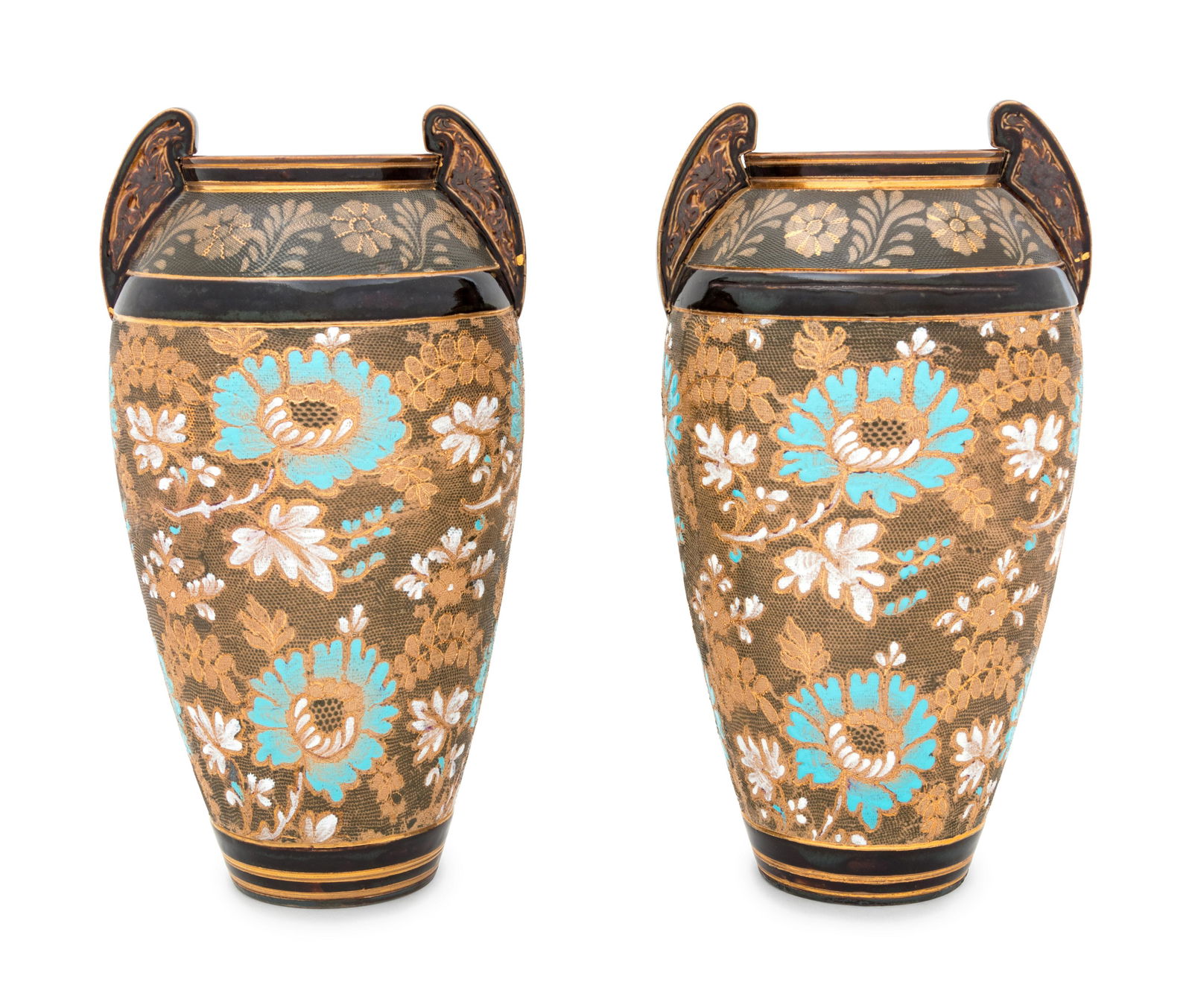 A Pair of Doulton Lambeth Stoneware Urns (1 of 2)