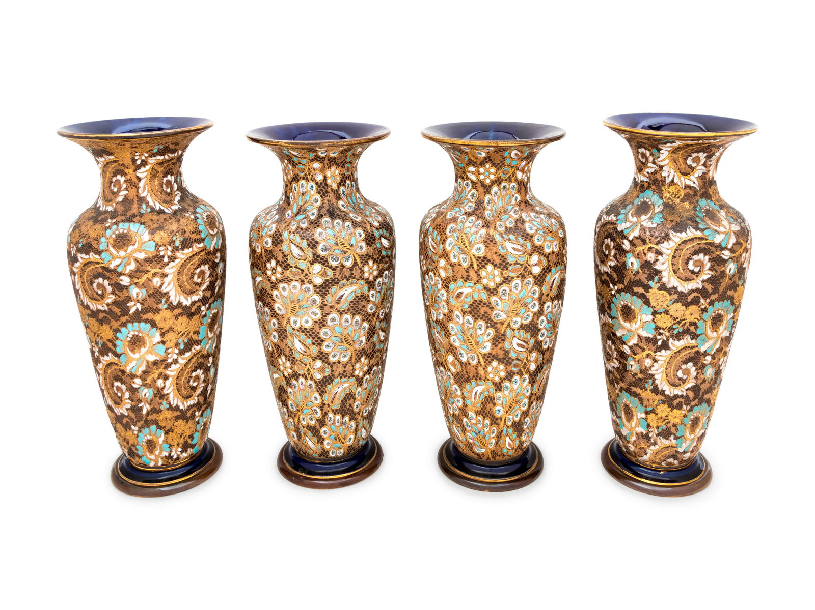 Four Doulton Lambeth Stoneware Vases (1 of 2)