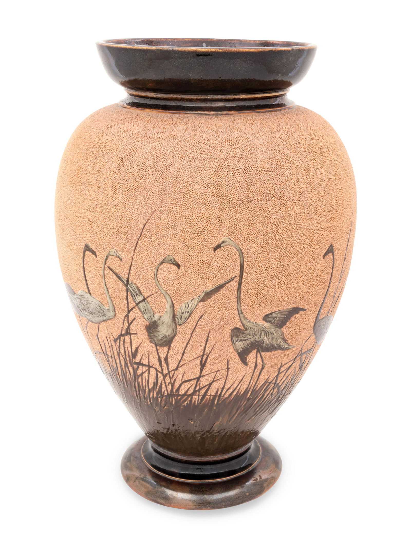 A Large Florence Barlow Doulton Lambeth Stoneware Vase (1 of 3)