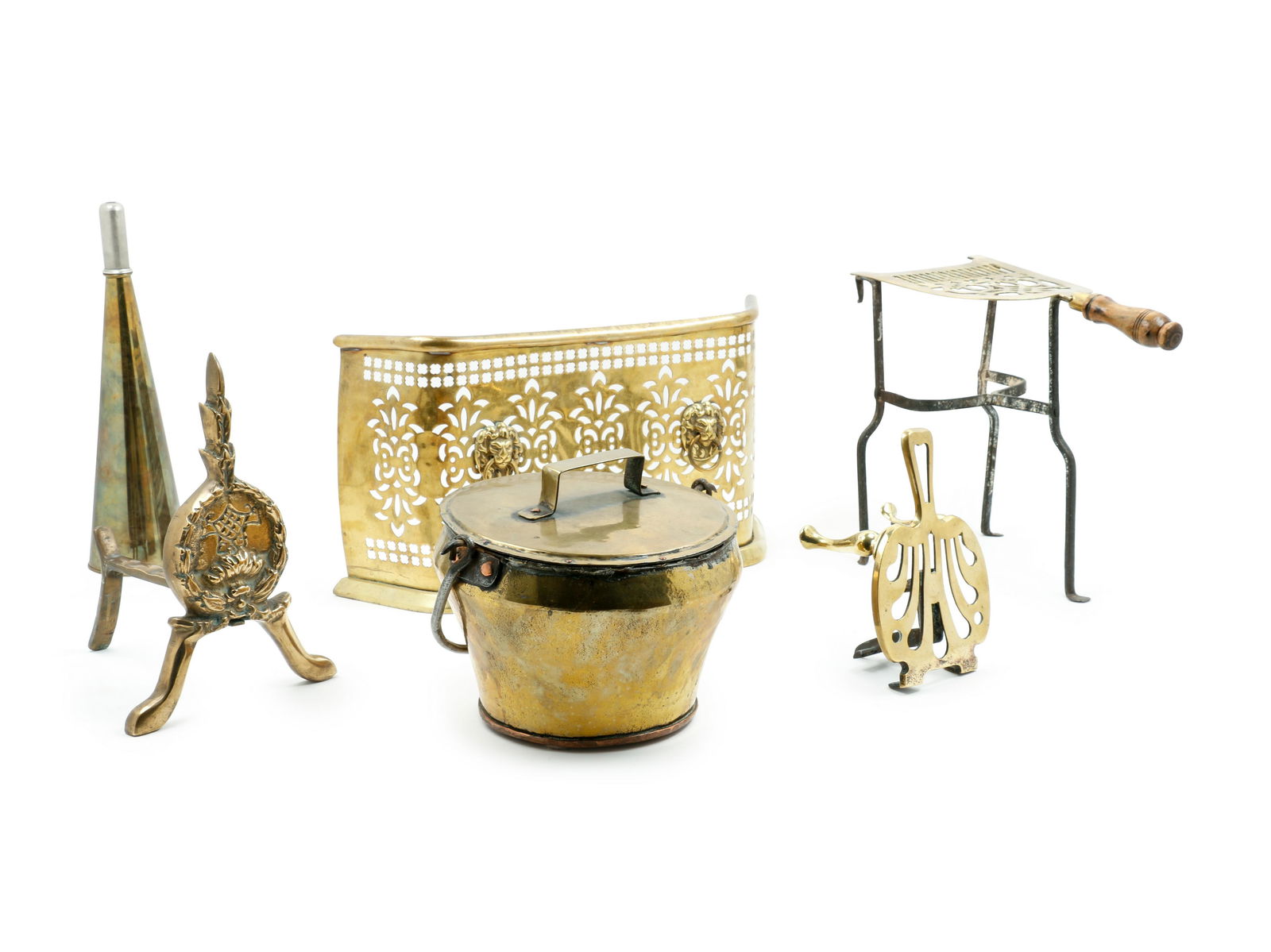 A Group of Brass Fireplace Articles (1 of 2)