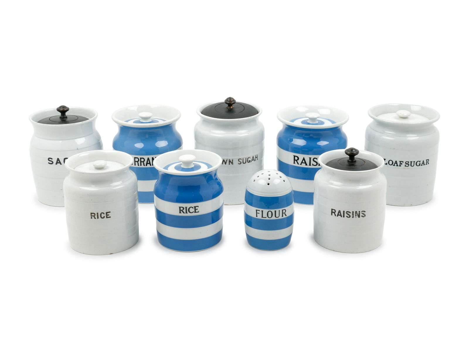 Nine Ceramic Lidded Storage Jars (1 of 3)