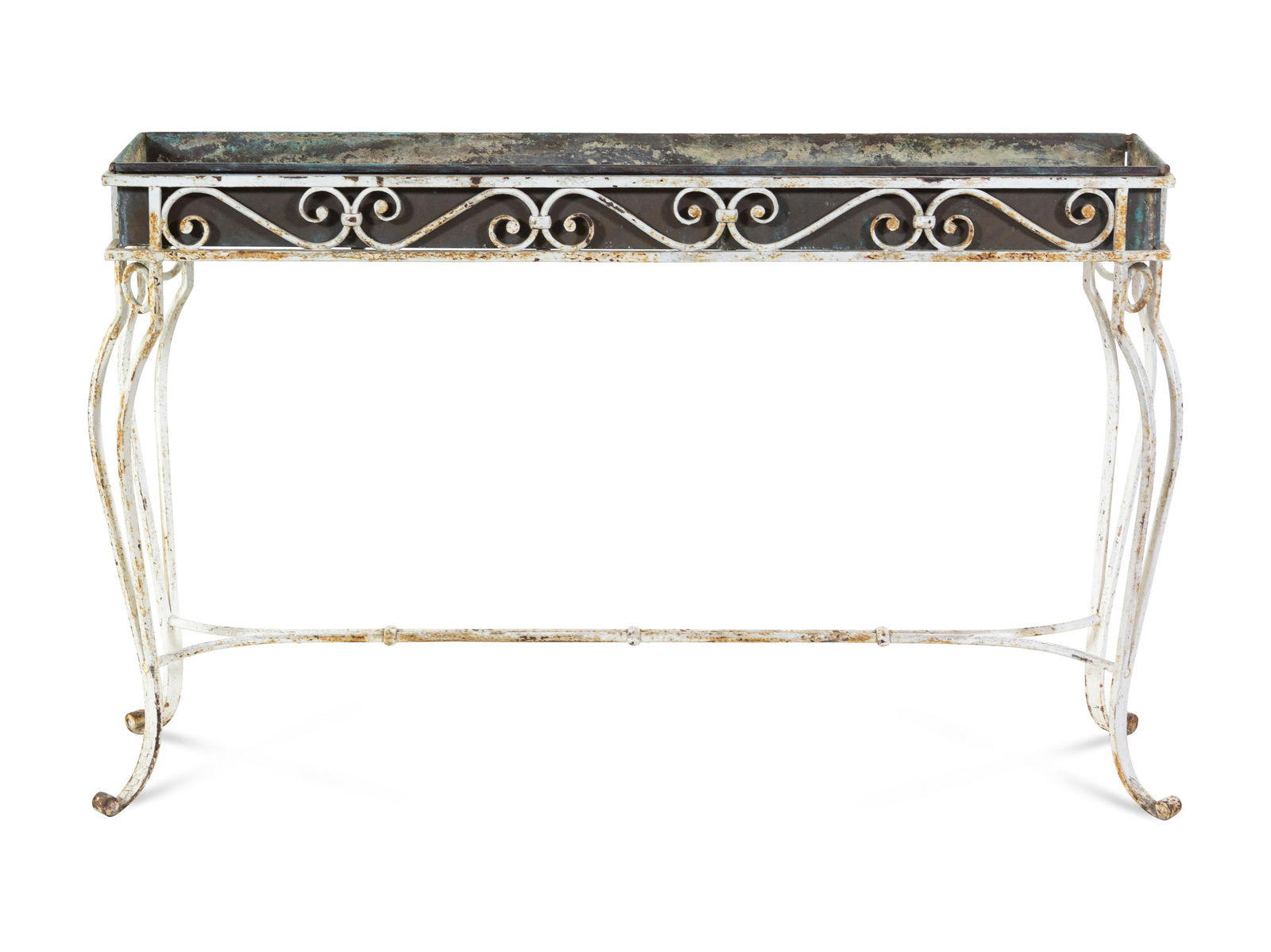 A Painted Metal Jardiniere Console Table (1 of 2)