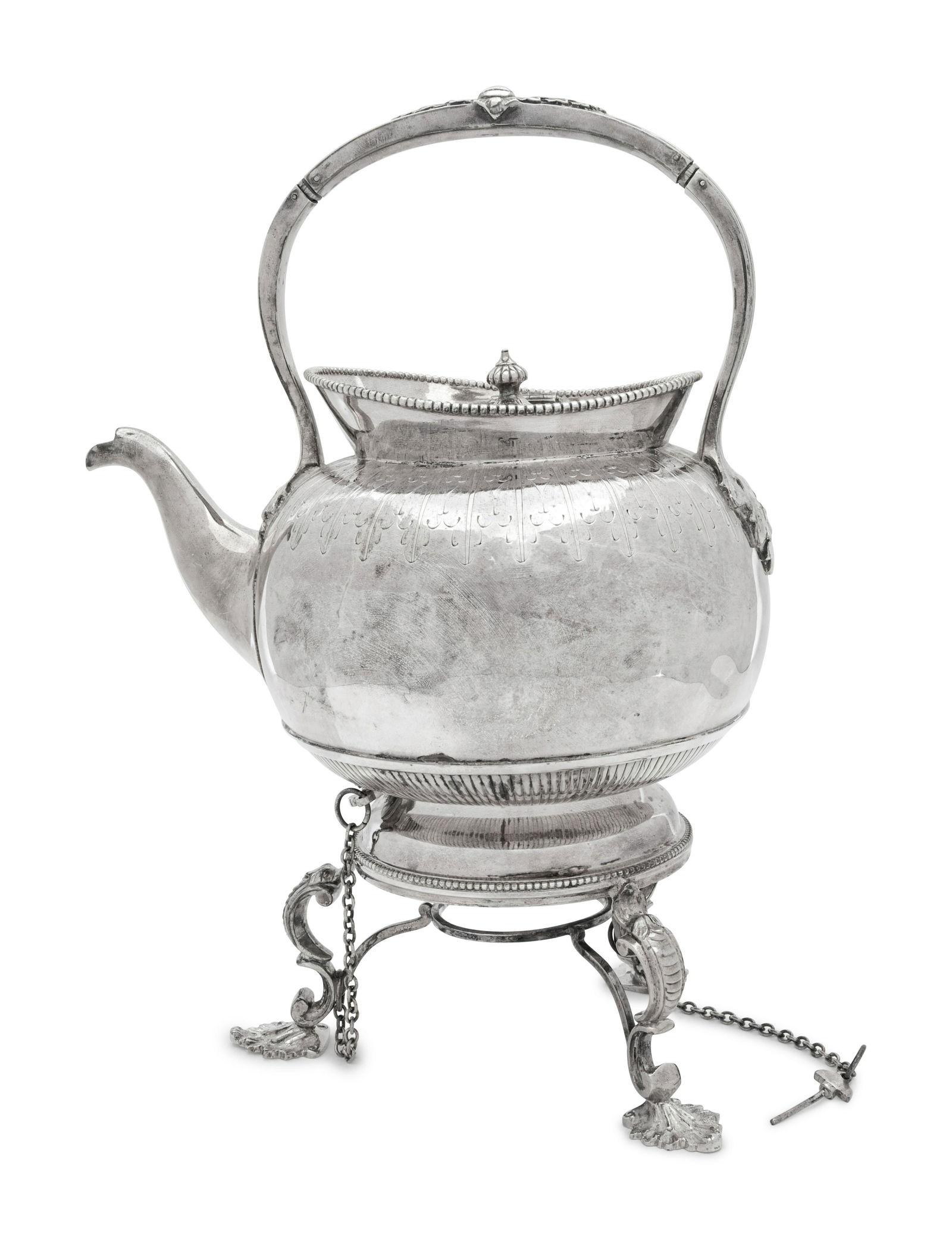 A Victorian Silver-Plate Kettle on Lampstand (1 of 3)