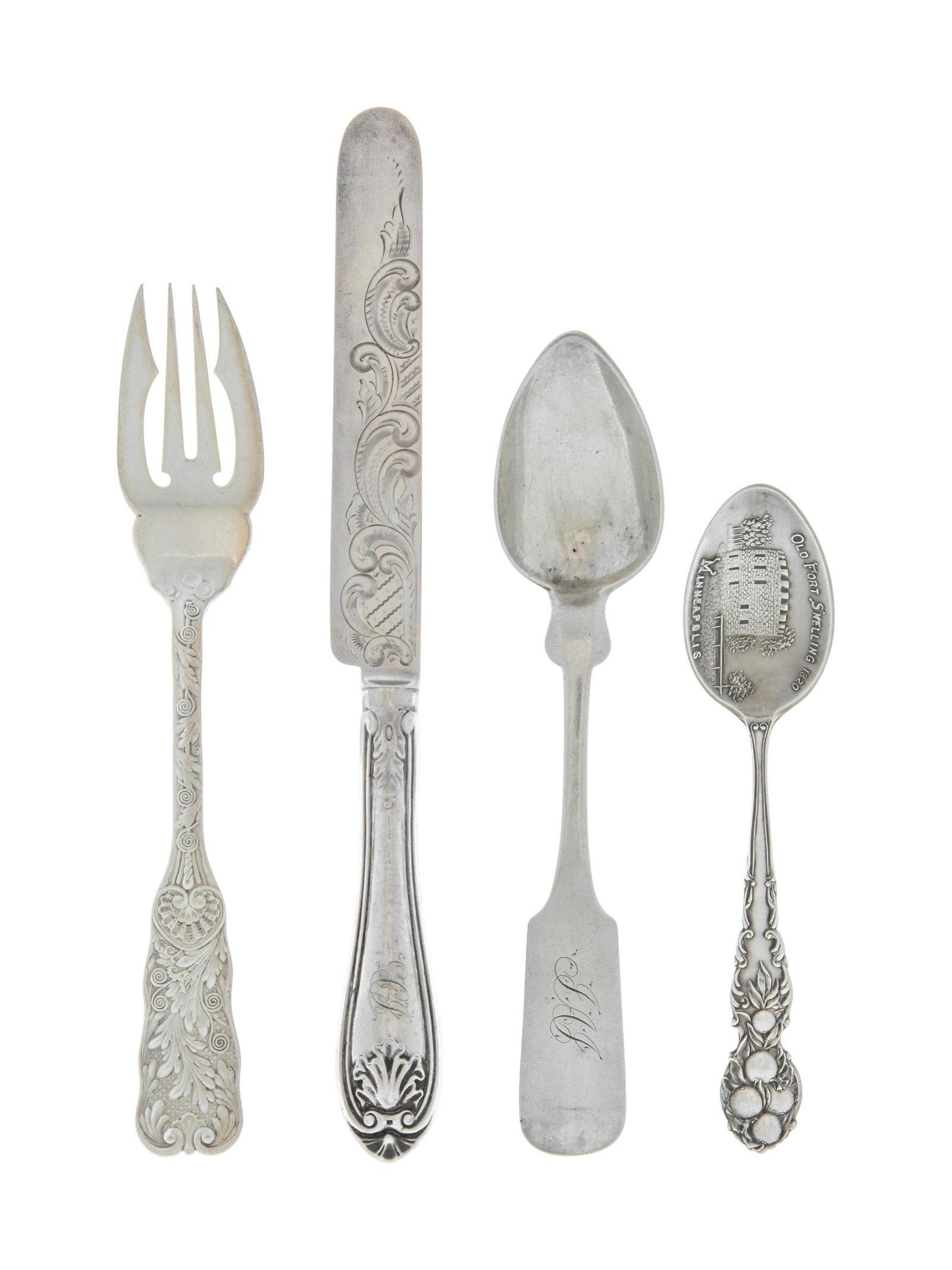 A Large Collection of Silver Flatware Articles (1 of 3)