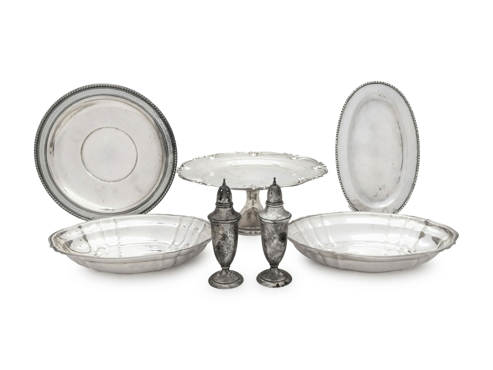 A Group of Seven Silver Holloware Articles (1 of 2)