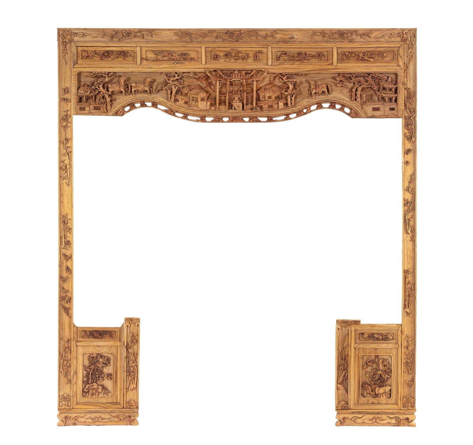 A Chinese Carved Softwood Door Frame (1 of 2)