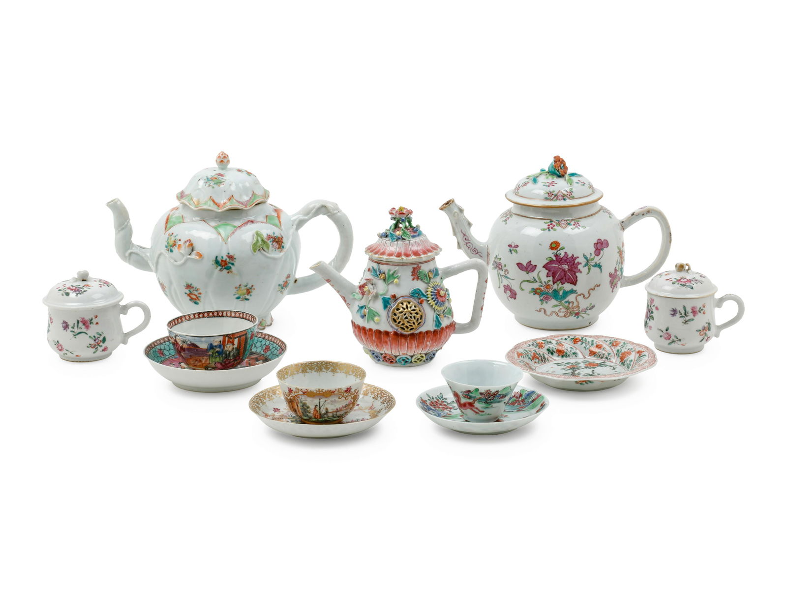 A Group of Chinese Export Famille Rose Porcelain (1 of 3)