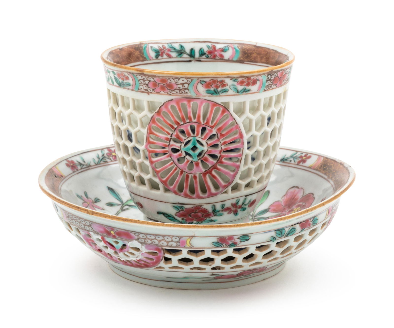 A Chinese Export Famille Rose Reticulated Porcelain (1 of 1)
