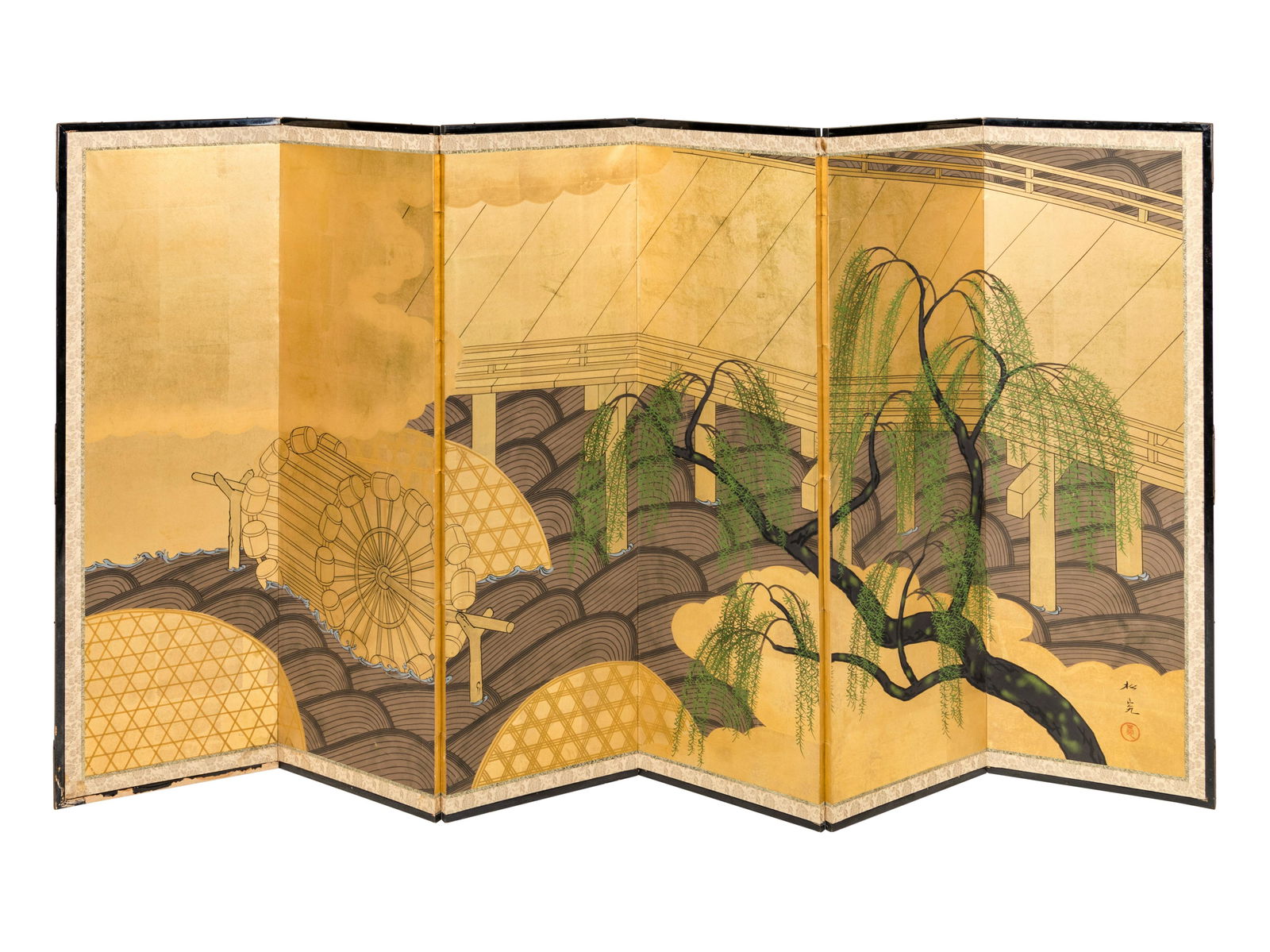 A Japanese Paper Six-Panel Screen (1 of 1)