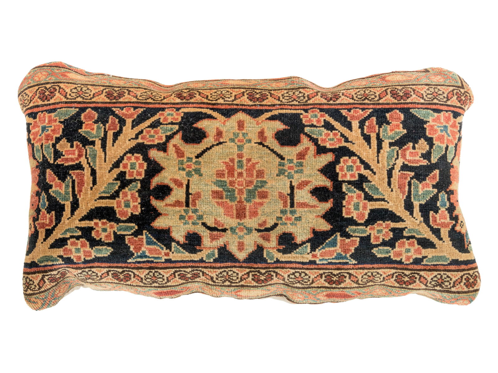A Sarouk Wool Rug Fragment Pillow (1 of 1)