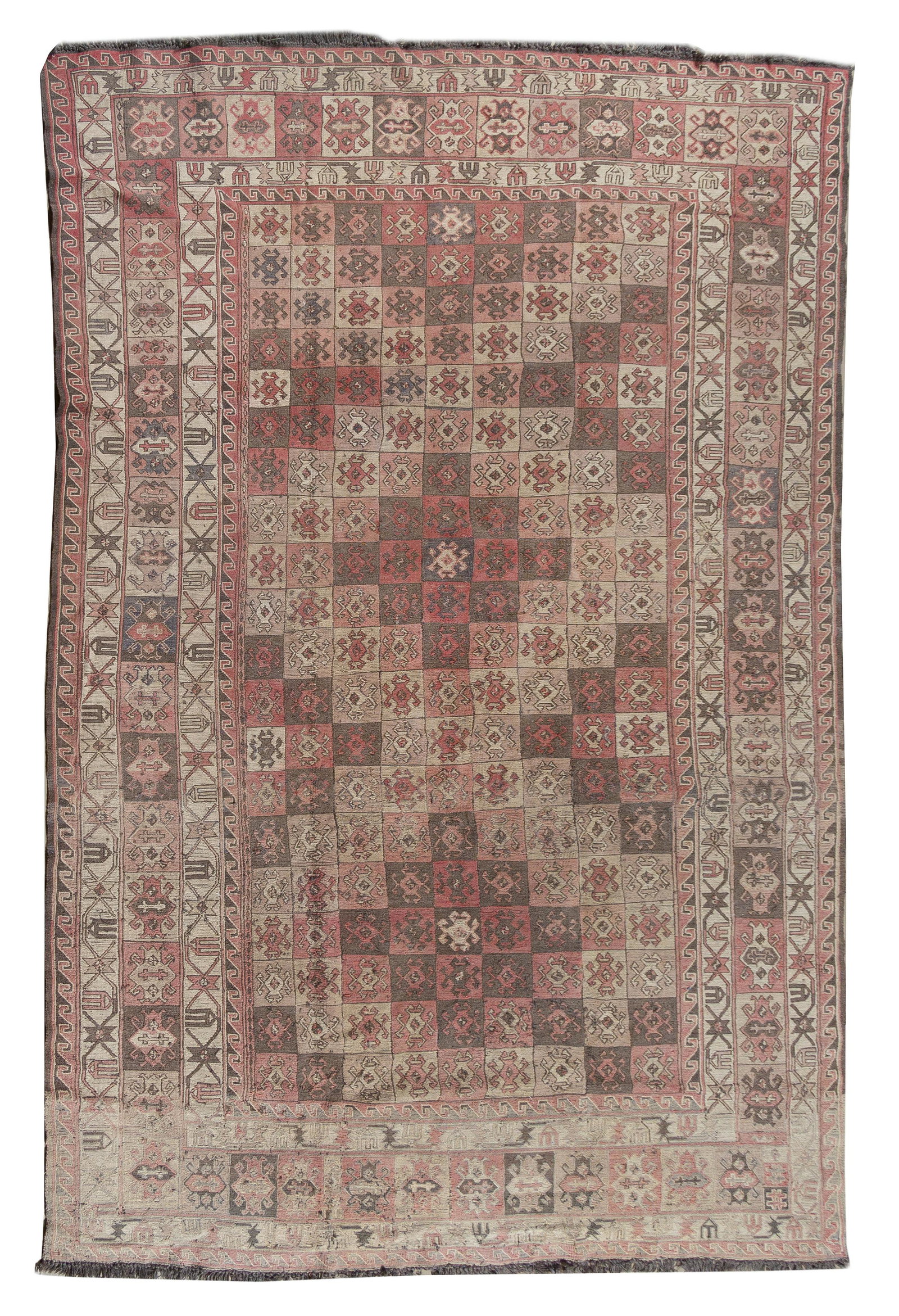 A Soumak Kilim Wool Rug 6 feet 5 inches x 9 feet 3: A Soumak Kilim Wool Rug PAKISTAN, LATE 20TH CENTURY 6 feet 5 inches x 9 feet 3 inches. Provenance: Oscar Isberian Rugs, January 8, 2003
