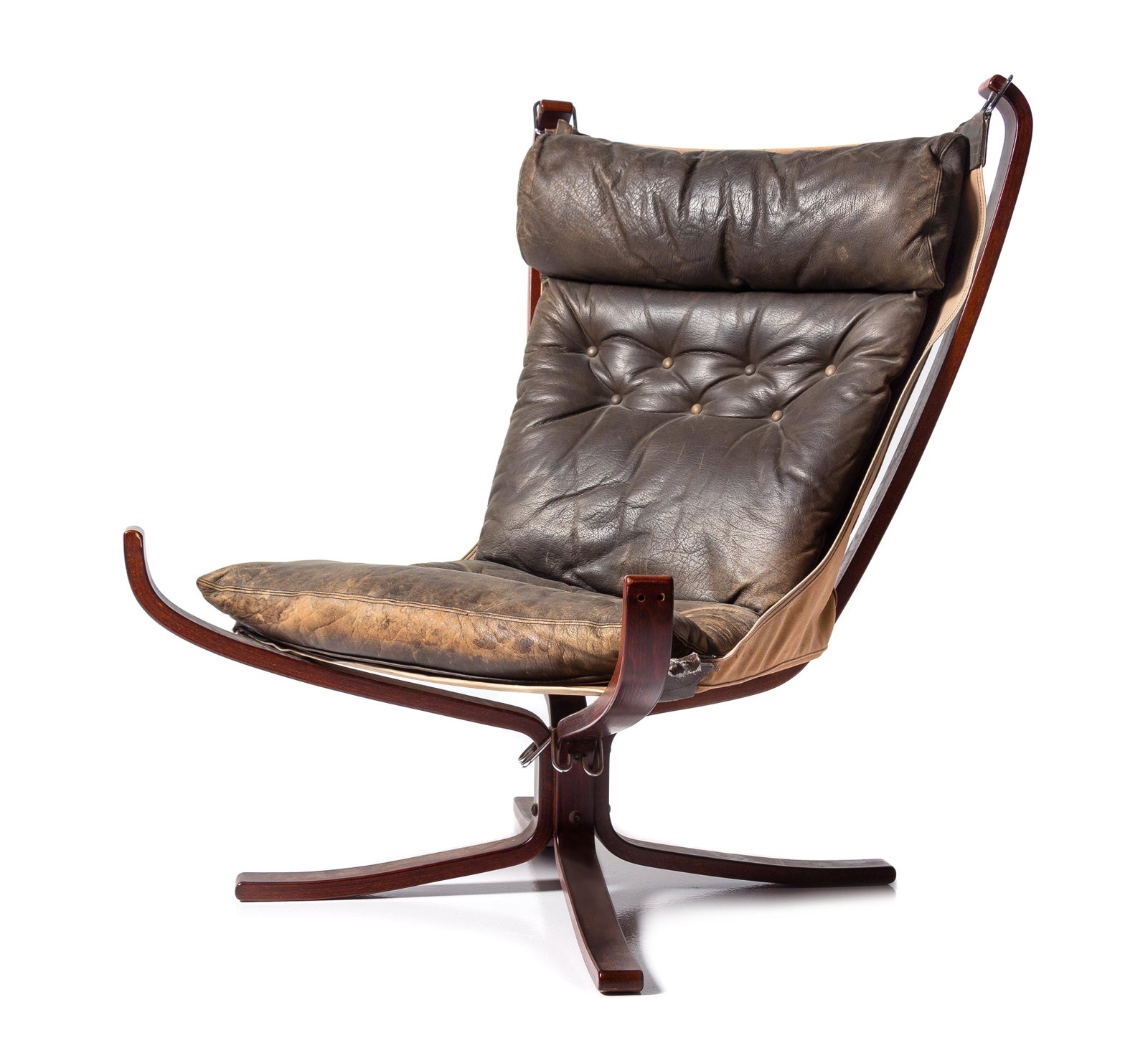 Sigurd Ressell (Norwegian, 1920-2010) Vante Mobler, c.: Sigurd Ressell (Norwegian, 1920-2010) Vante Mobler, c. 1970's Falcon lounge chair Height 38 3/4 x width 29 3/4 x depth 34 inches.