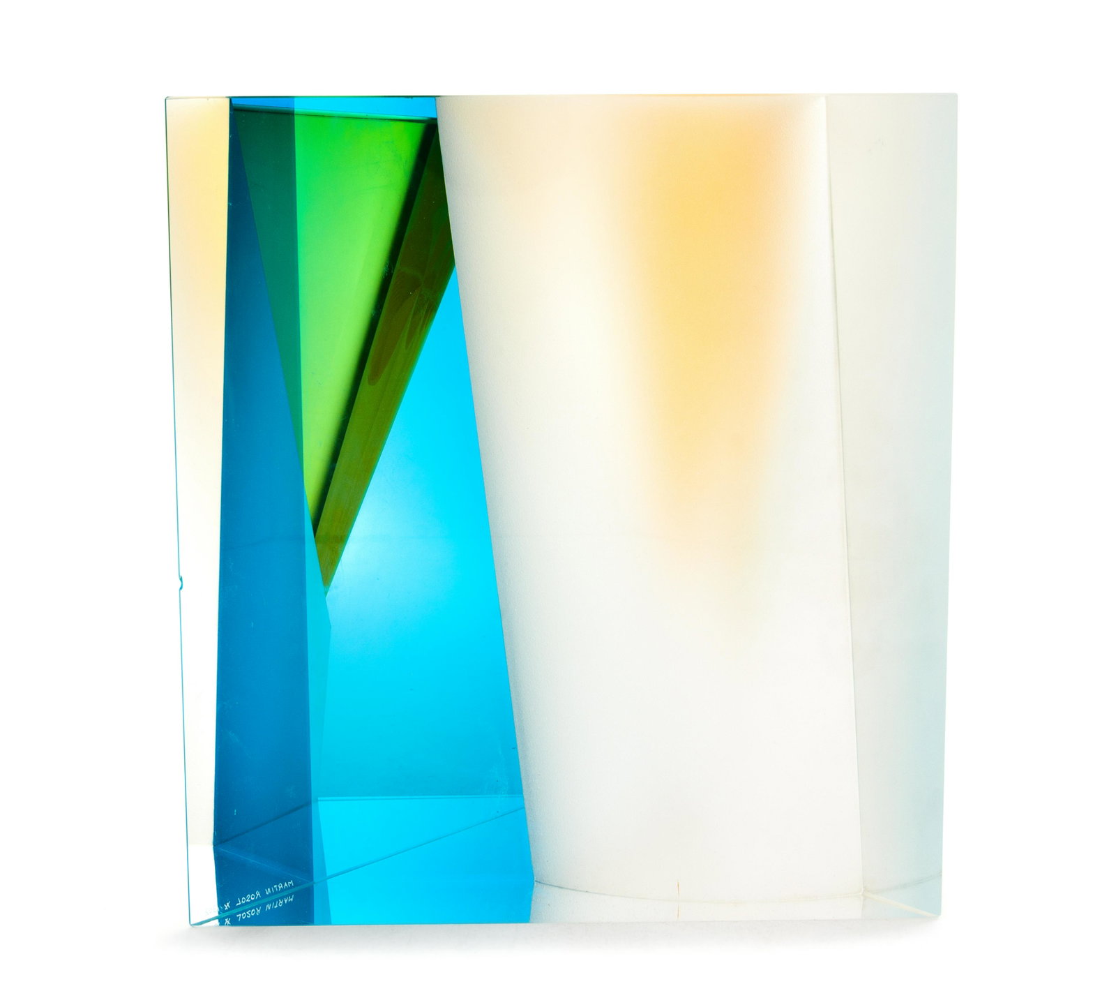 Martin Rosol (Czech, b. 1956) Untitled Sculpture: Martin Rosol (Czech, b. 1956) Untitled Sculpture cast, carved and polished glass signed MARTIN ROSOL xx 1302 Height 9 3/4 x width 9 x depth 10 inches. Provenance: Property from an Important Private Co