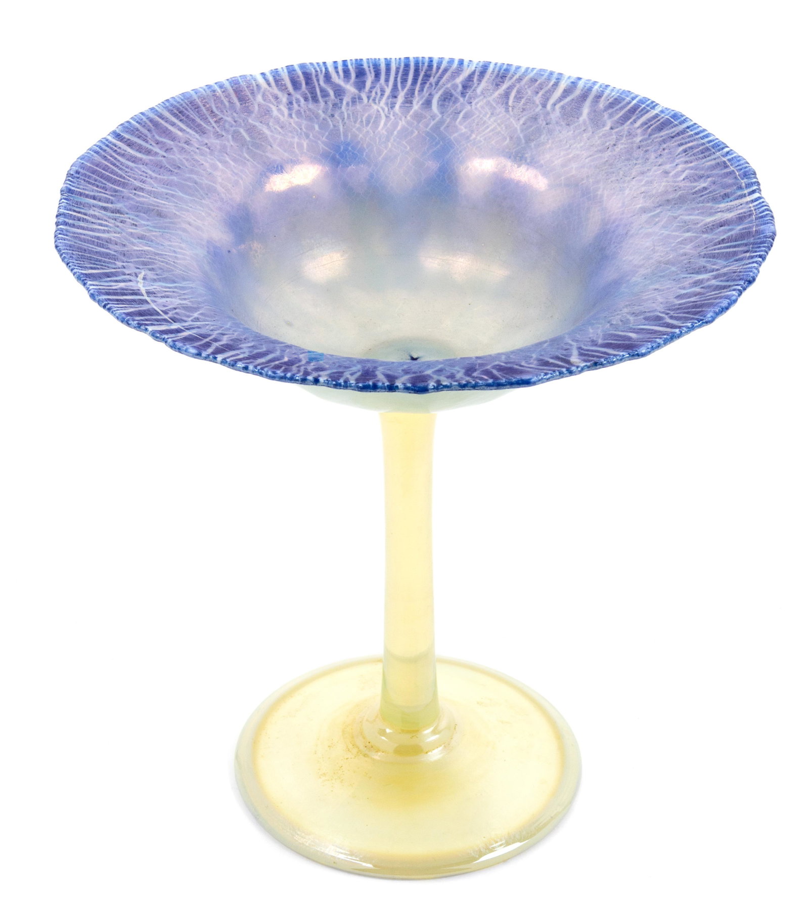 An American Art Glass Compote Height 6 1/8 inches.: An American Art Glass Compote EARLY 20TH CENTURY Height 6 1/8 inches.