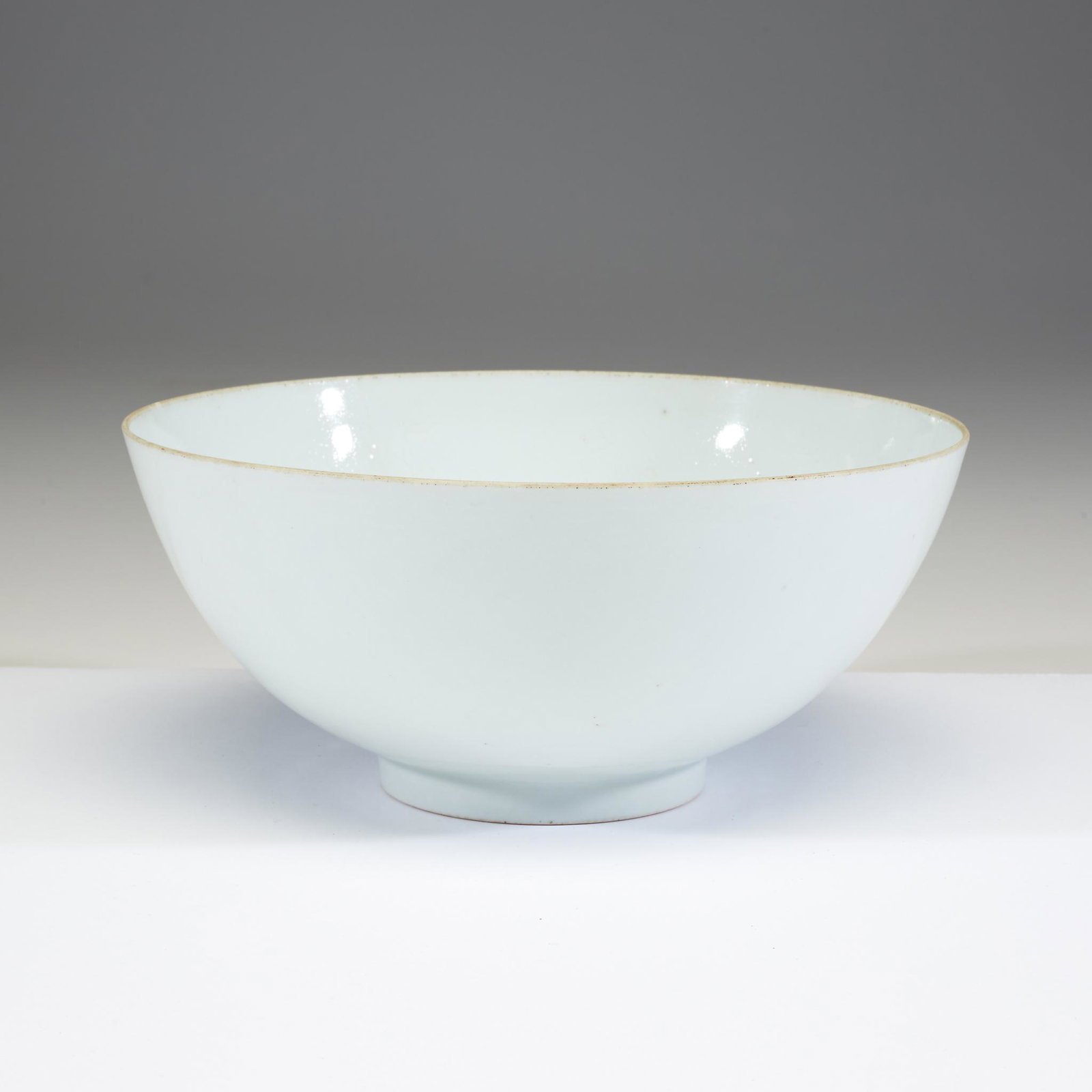 A Chinese "Anhua" eggshell porcelain bowl, Yongle: A Chinese "Anhua" eggshell porcelain bowl. Yongle four-character mark, probably 18th century. The interior decorated with Daoist immortals. H: 3 1/4, Dia: 7 in.